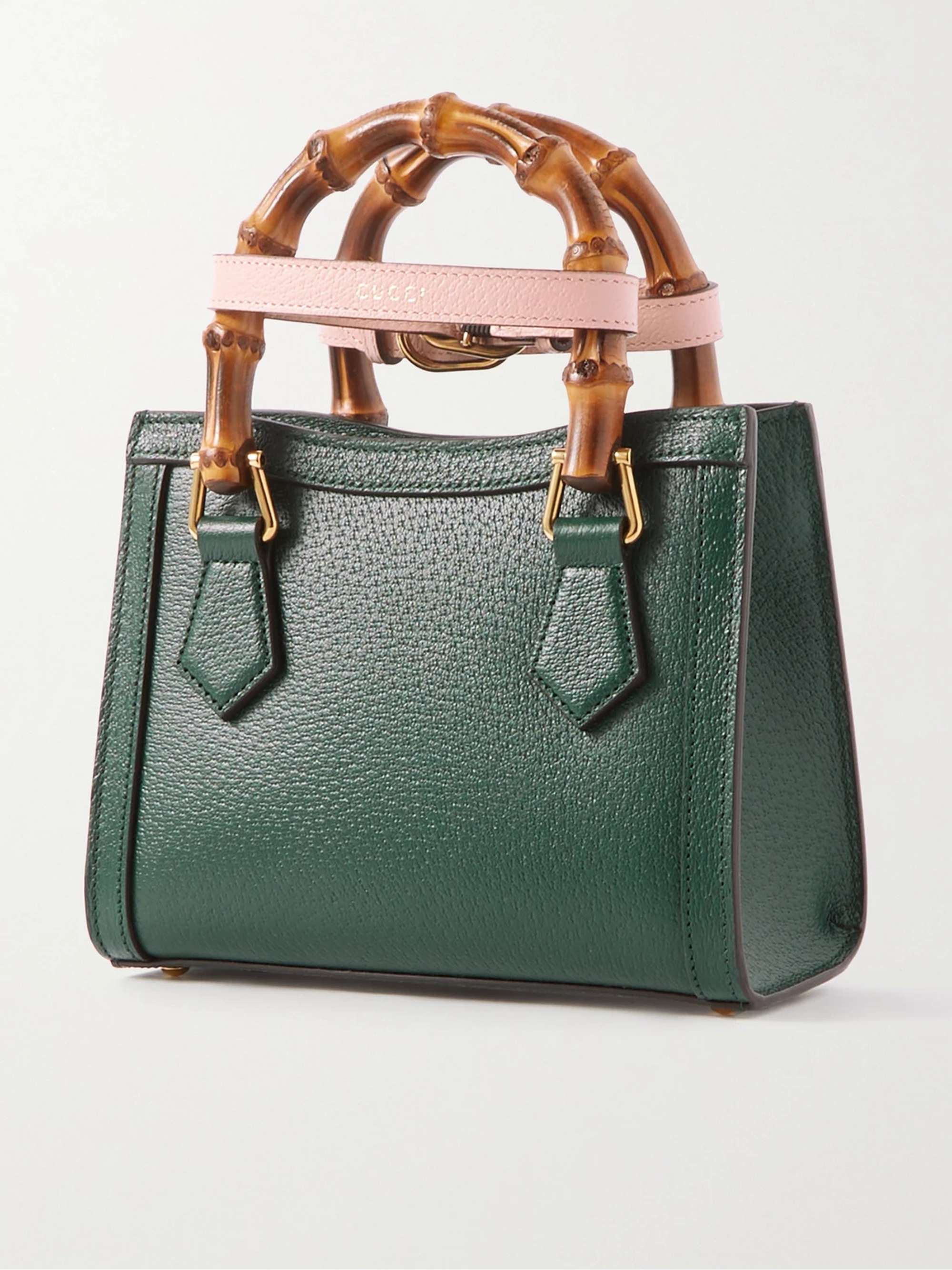 GUCCI Diana mini textured-leather tote