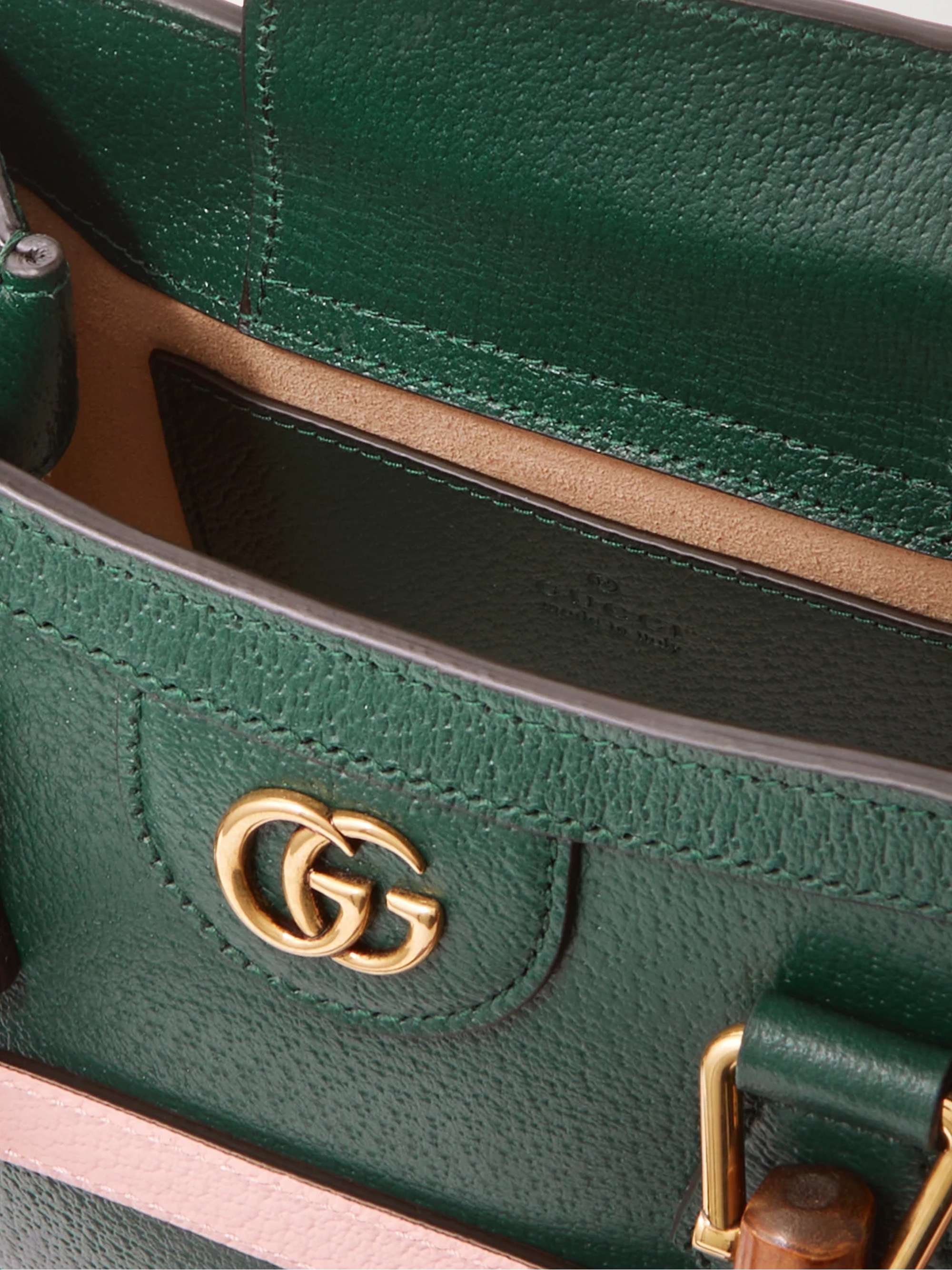 GUCCI Diana mini textured-leather tote