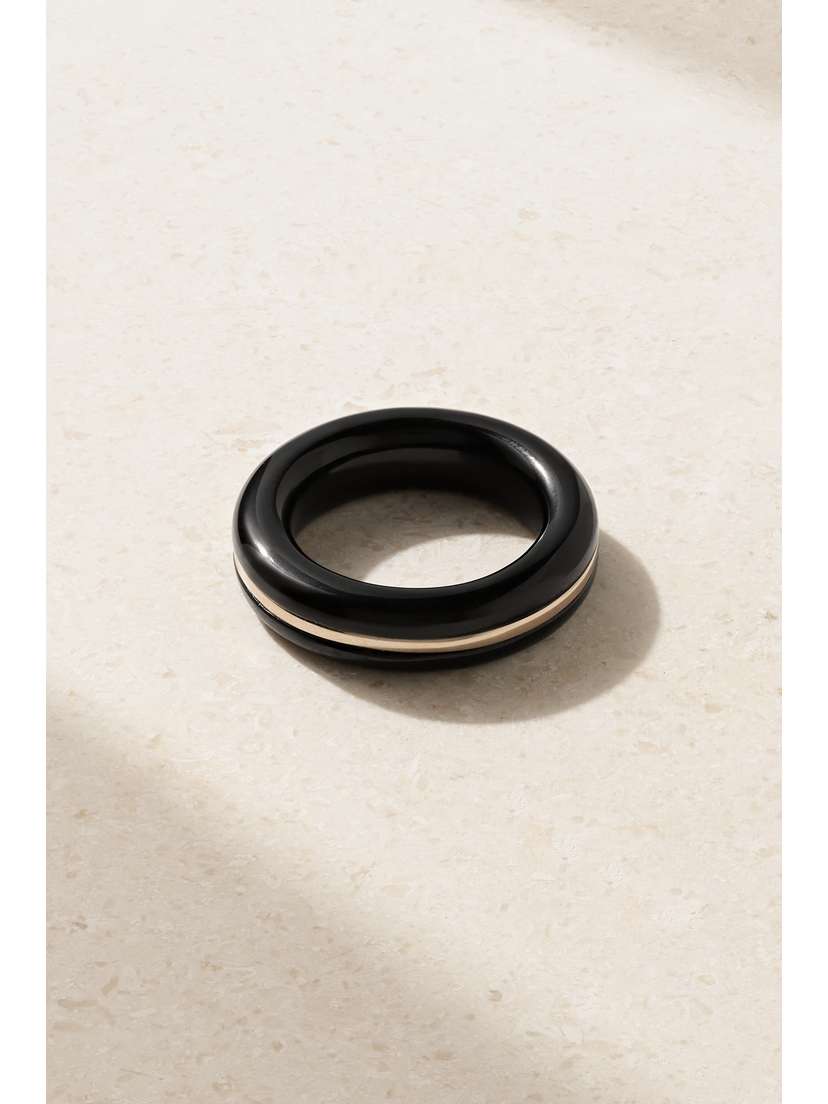 By Pariah + Net Sustain Essential Stacking 14-karat Recycled Gold And Onyx Ring