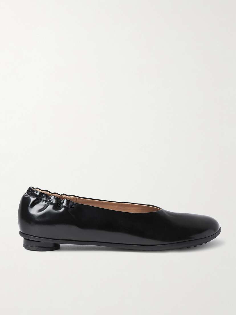 Bottega Veneta Atomic Ballerina Glossed-leather Ballet Flats
