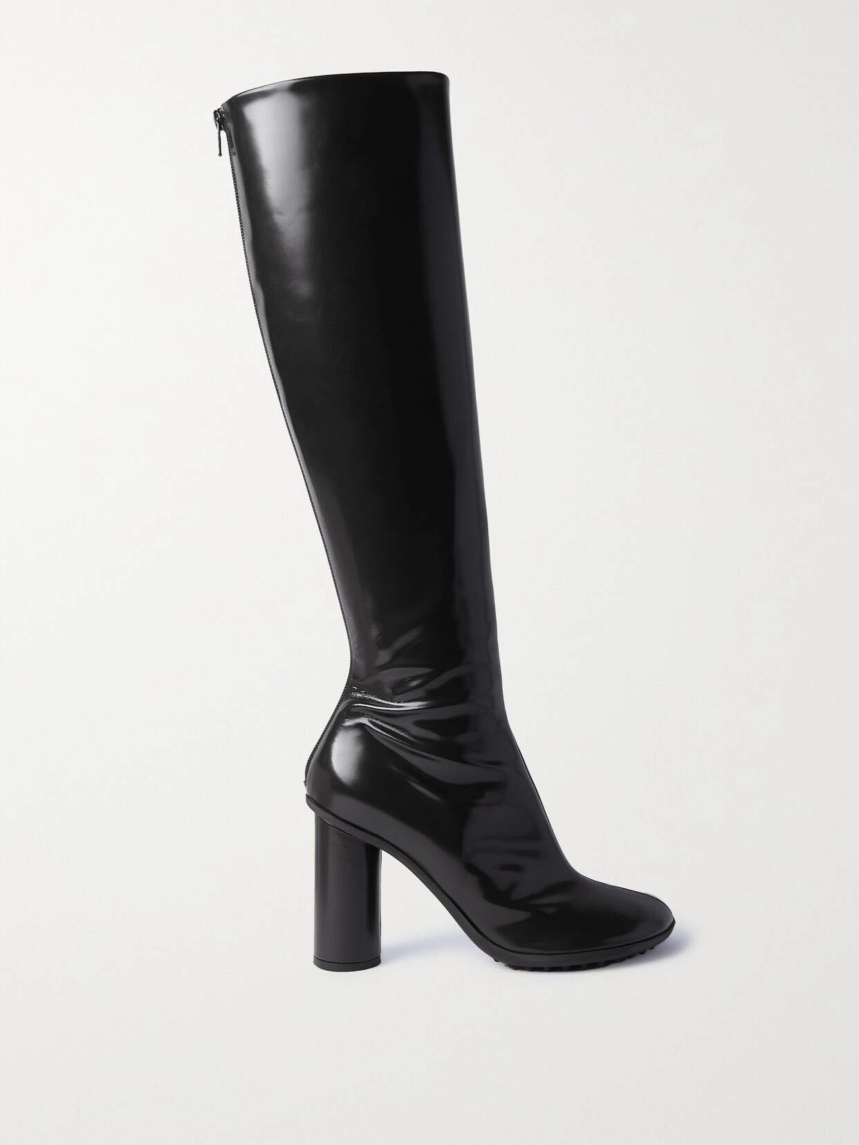 Bottega Veneta Latex Knee Boots In Black