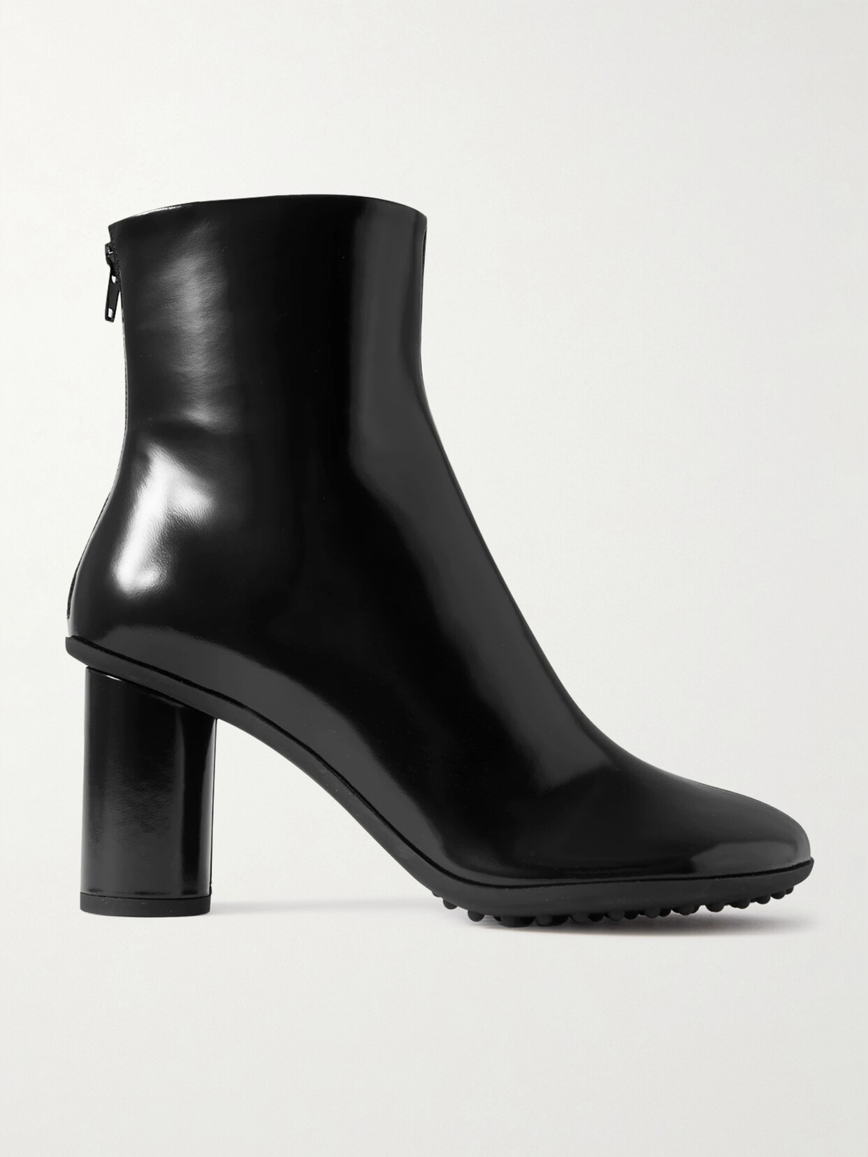 Bottega Veneta - Atomic Glossed-leather Ankle Boots - Black