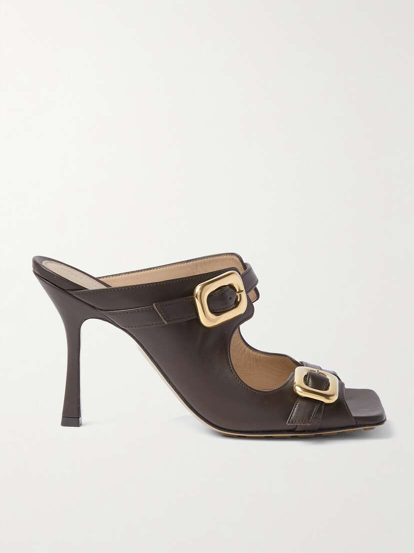 Bottega Veneta Stretch Buckle Leather Sandals