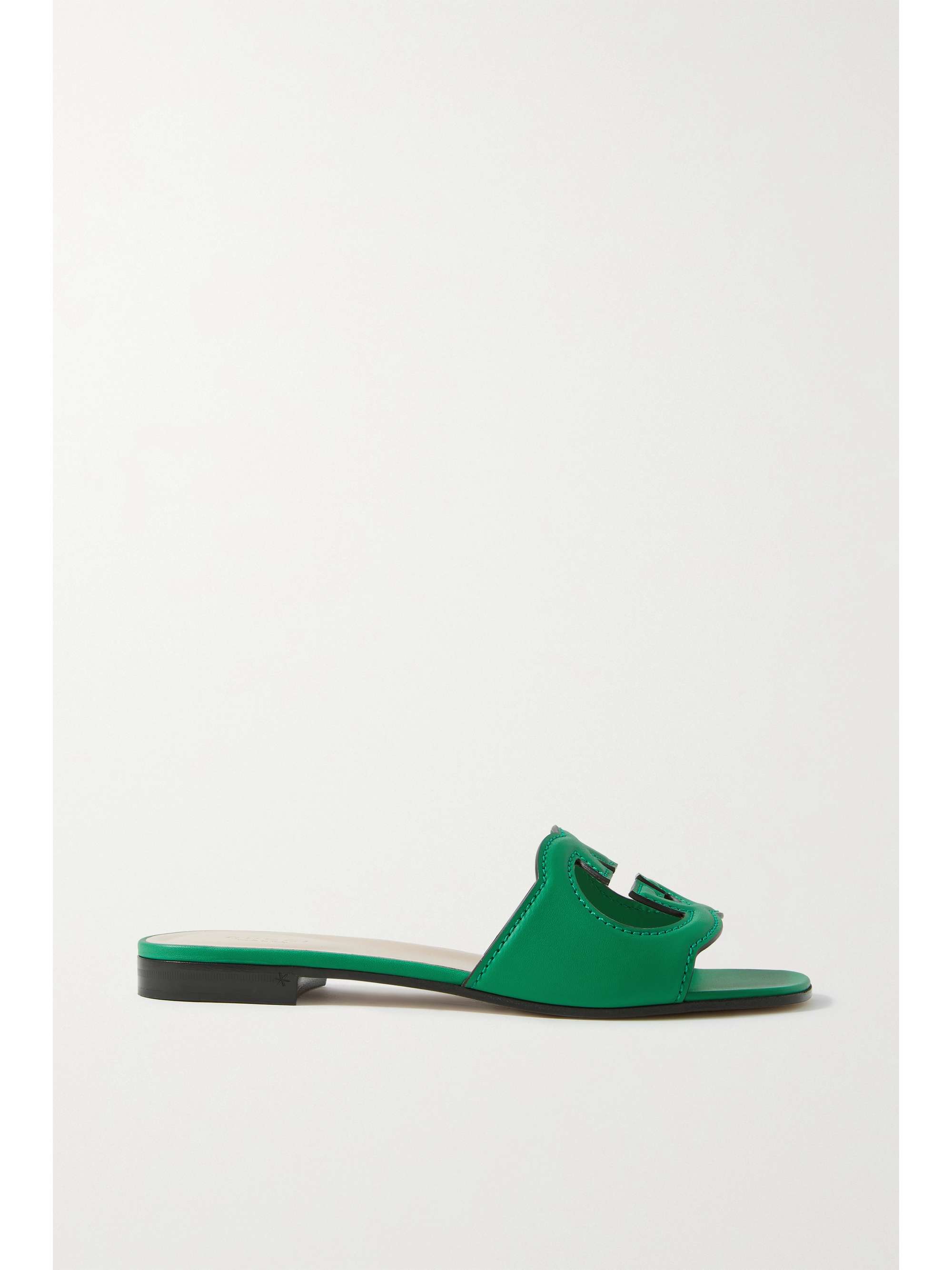 GUCCI Cutout leather slides