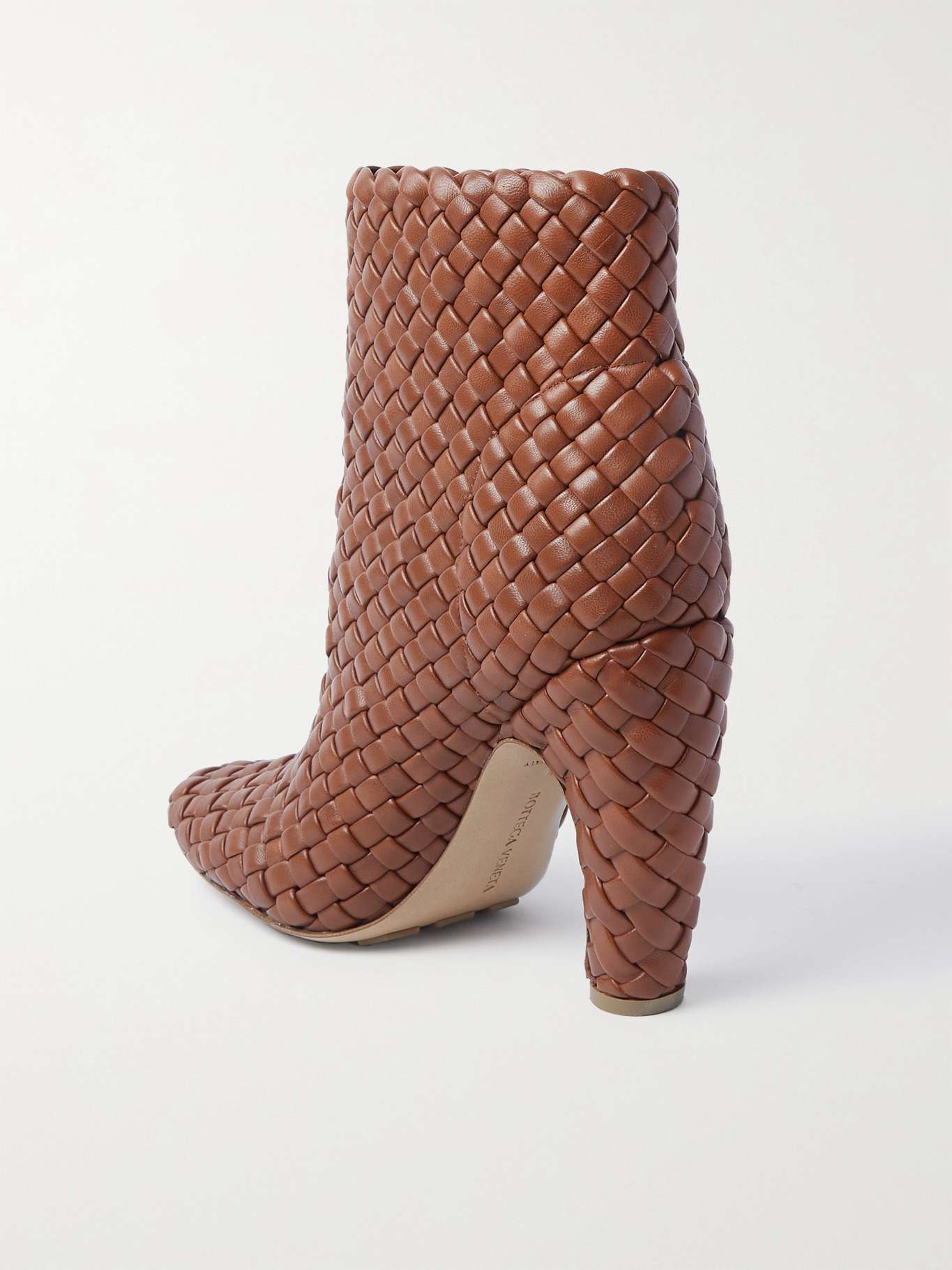 Black Leather Intrecciato Ankle Boot main image 1