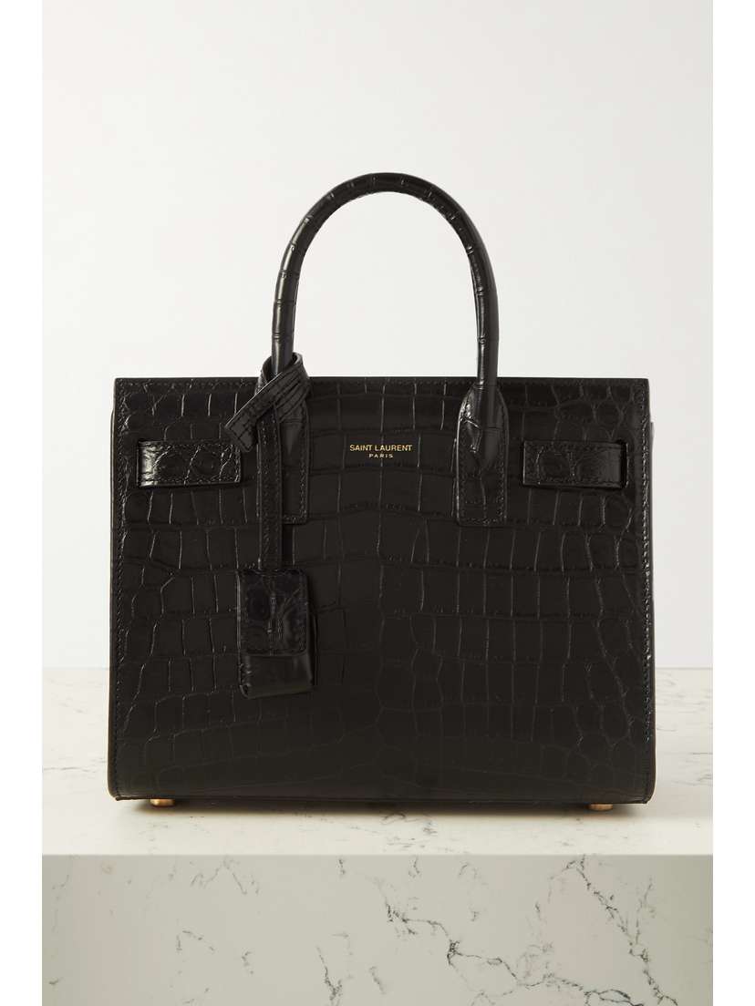 Saint Laurent Sac De Jour Nano Croc-effect Leather Tote