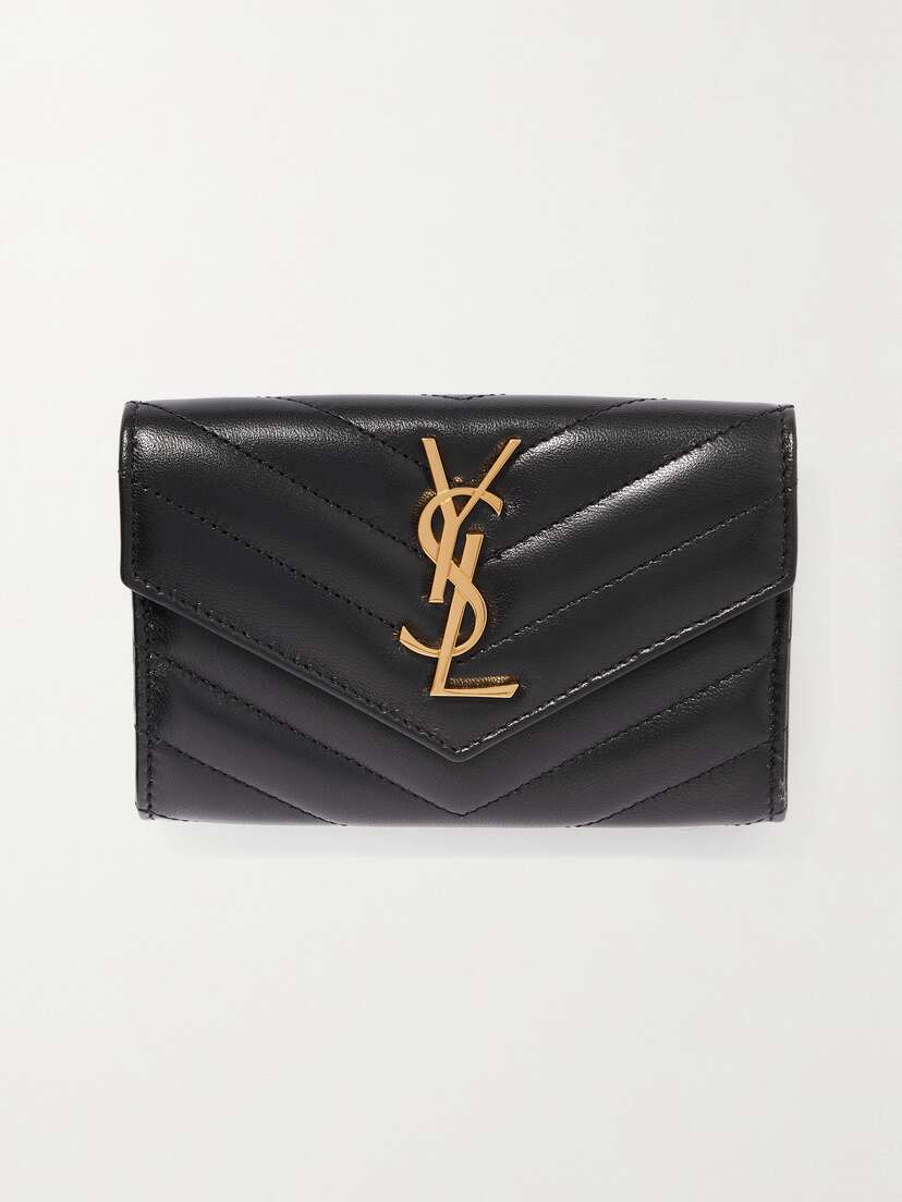 Saint Laurent Cassandre Small Matelassé Leather Wallet