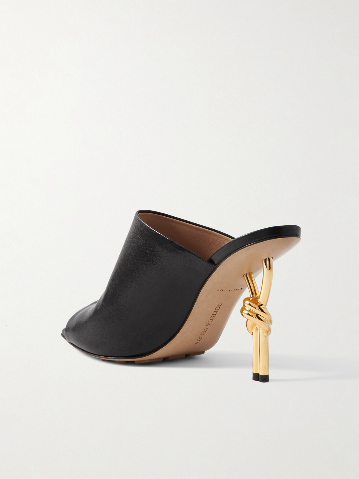 Bottega Veneta Black Open Toe Sandals In Black