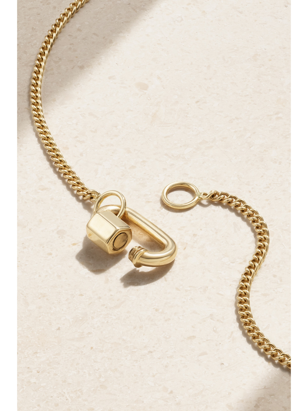Marla Aaron Chubby Baby Lock 14-karat Gold Necklace In Gold