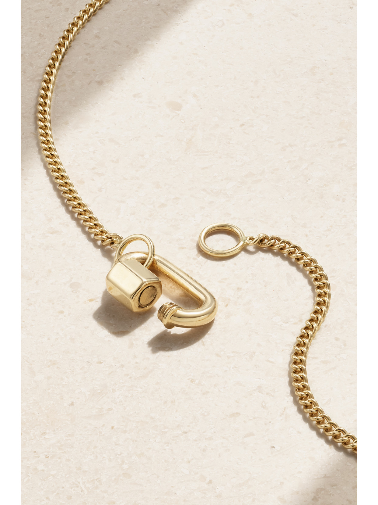 Shop Marla Aaron Chubby Baby Lock 14-karat Gold Necklace