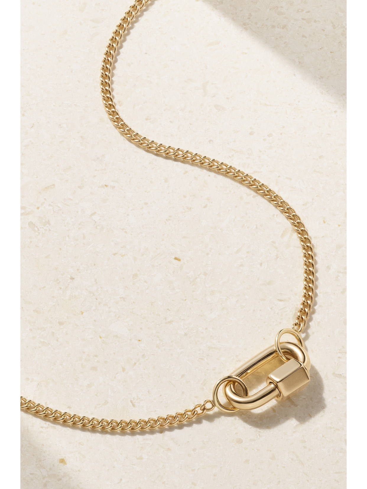 Shop Marla Aaron Chubby Baby Lock 14-karat Gold Necklace