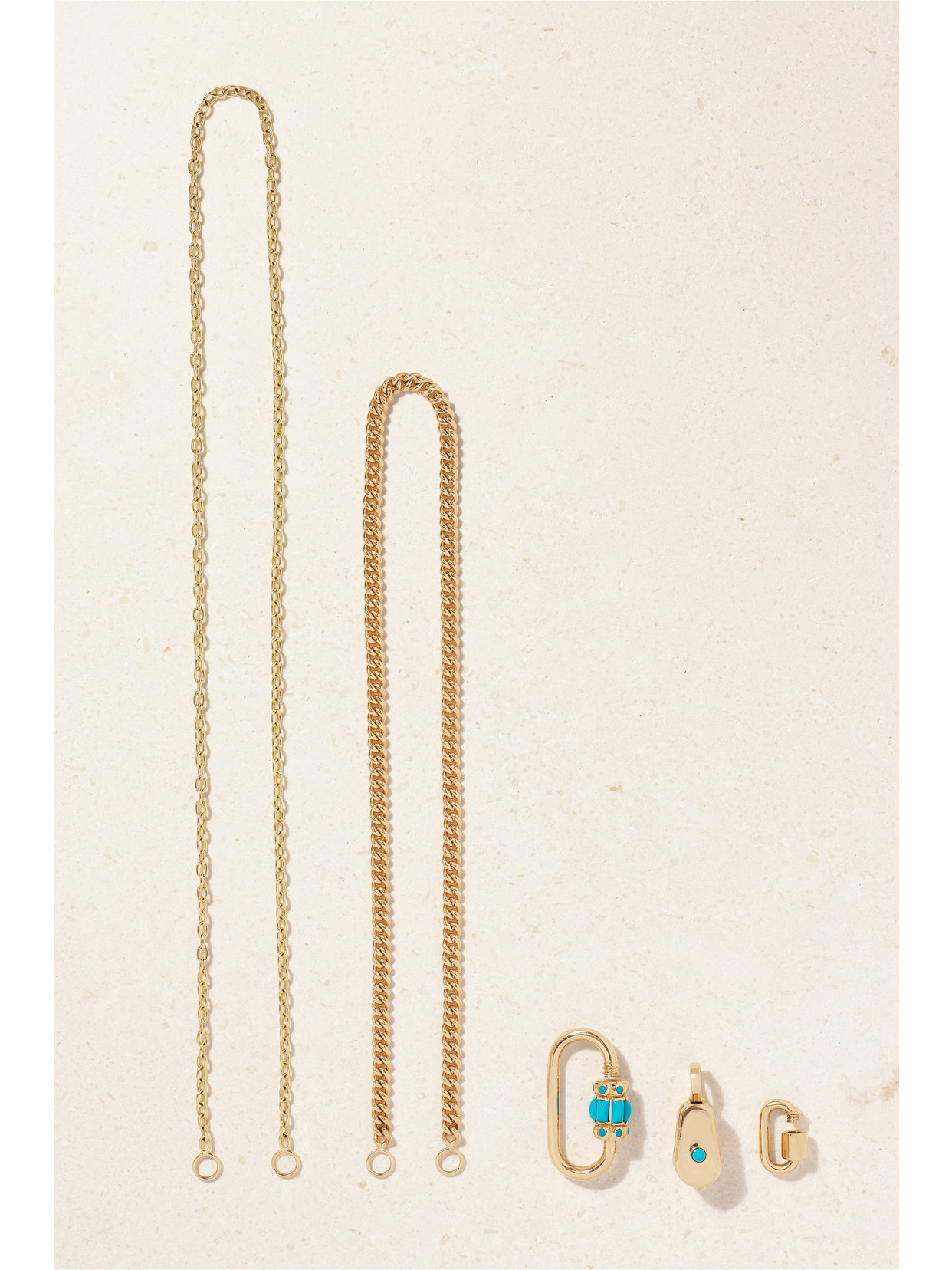 Shop Marla Aaron 14-karat Gold Turquoise Necklace