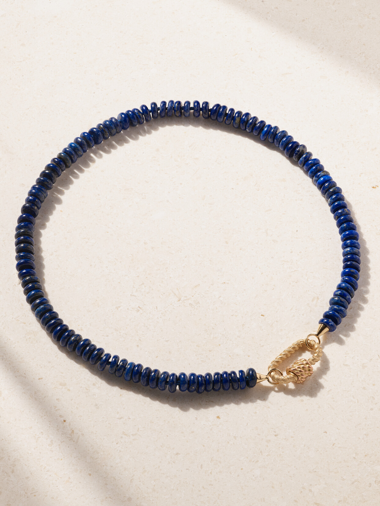 Marla Aaron 14-karat Yellow And Rose Gold Lapis Lazuli Necklace