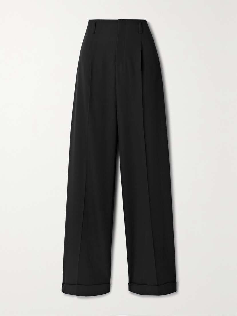 Ralph Lauren Collection Acklie Pleated Wool-twill Straight-leg Pants