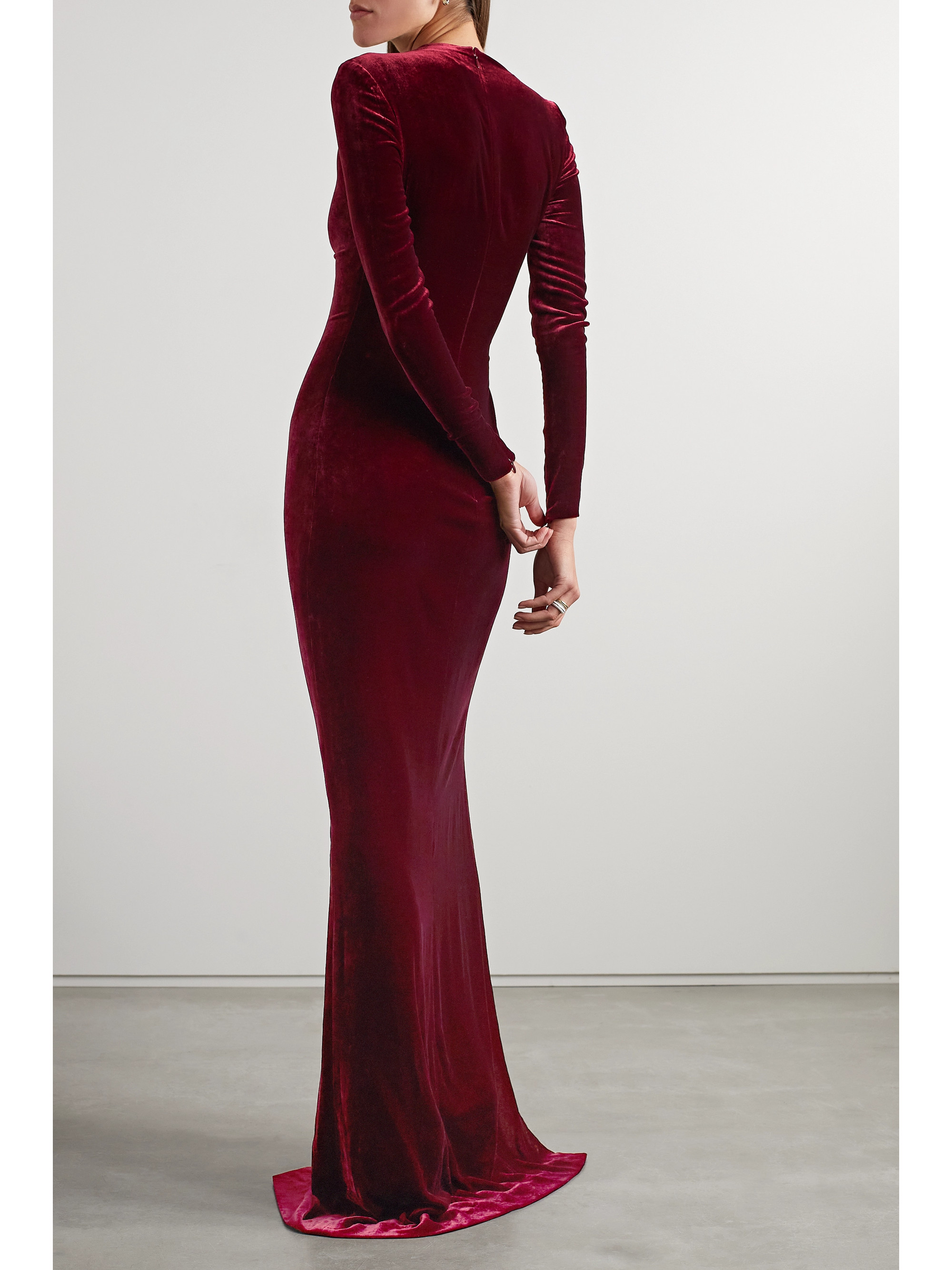 Ralph Lauren Collection Kinslee ruched velvet gown thumbnail