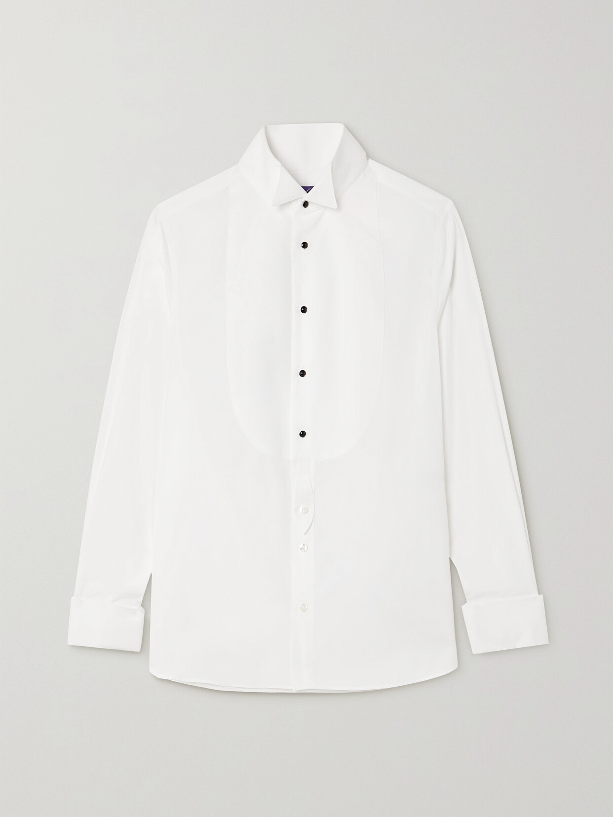 Ralph Lauren Collection Marlie Piqué-trimmed Cotton-poplin Shirt - White