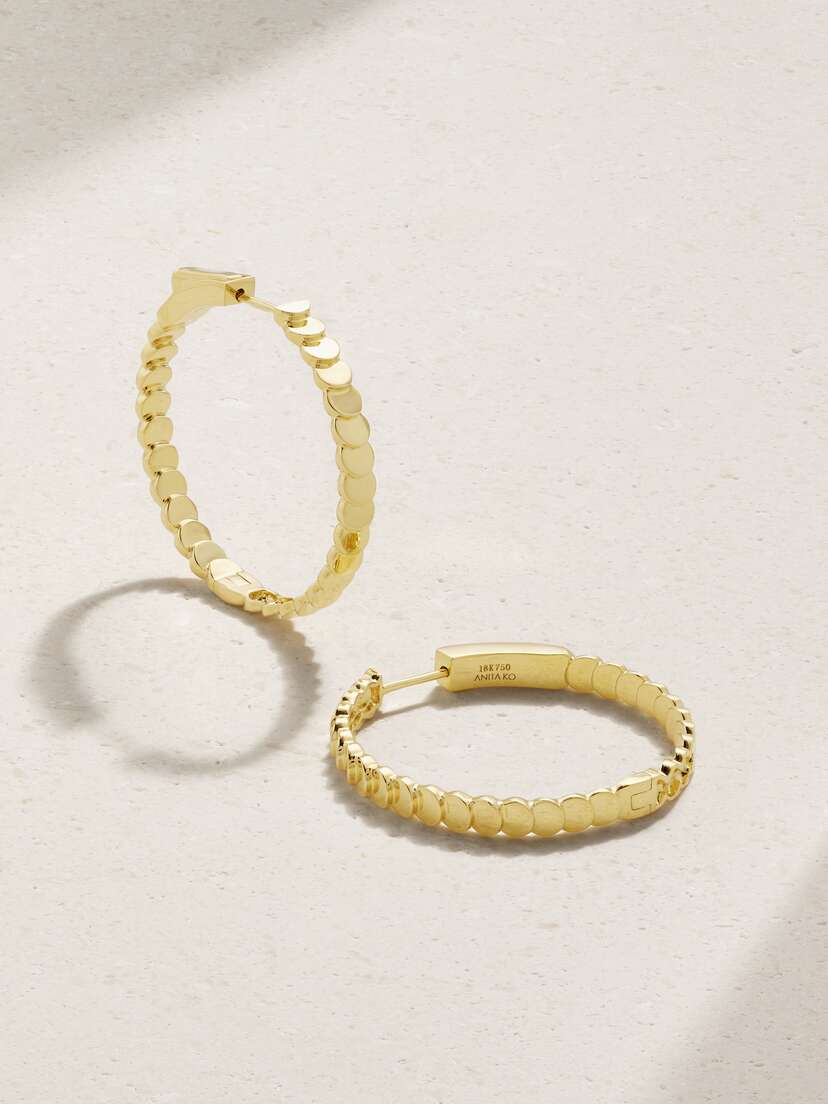 Anita Ko Luna Large 18-karat Gold Hoop Earrings