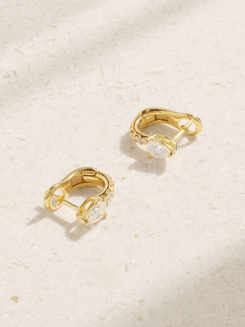 Anita Ko 18-karat Gold Diamond Hoop Earrings