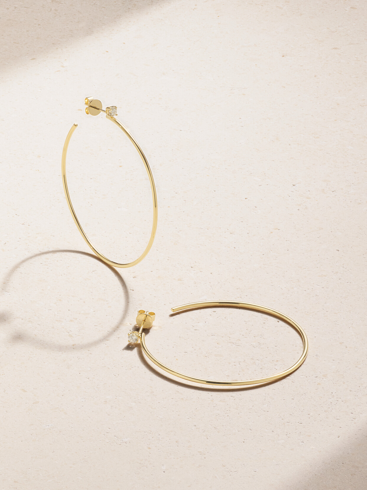 Anita Ko - 18-karat Gold Diamond Hoop Earrings - One size