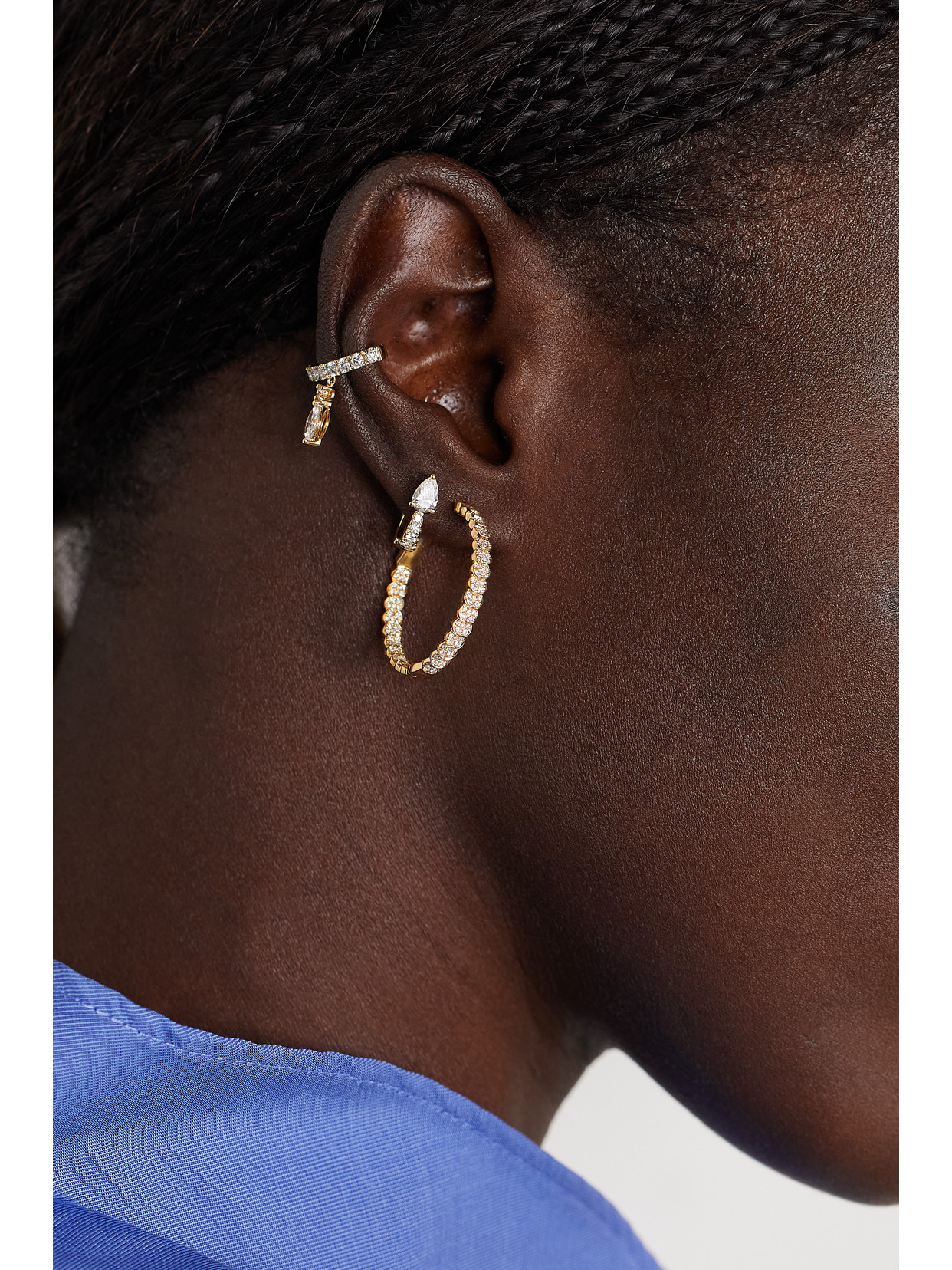 Anita Ko Luna Large 18-karat Gold Diamond Hoop Earrings In Gold