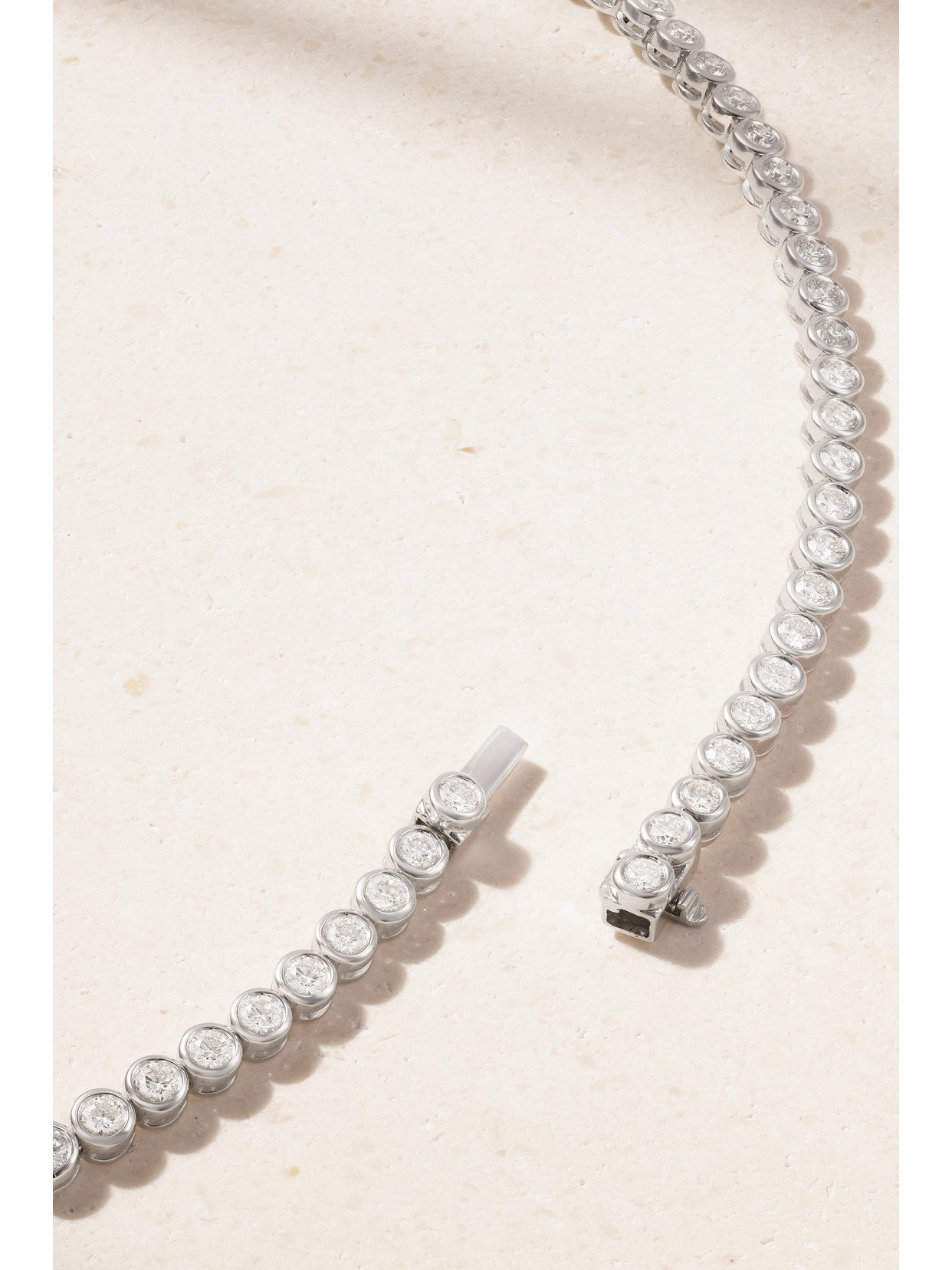 Anita Ko Evil Eye 18-karat White Gold, Sapphire And Diamond Choker In Gold