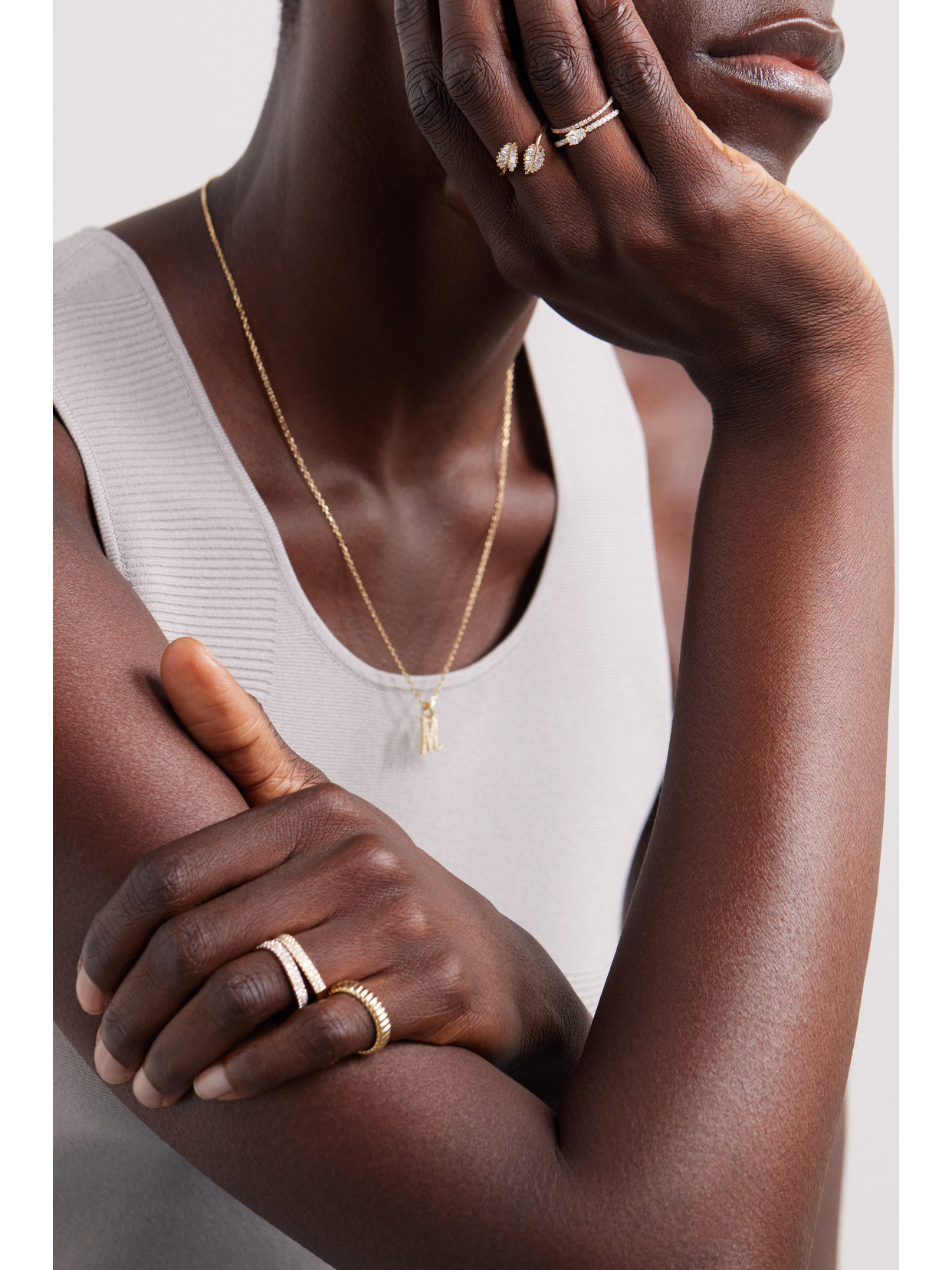Anita Ko Sideways Pear 18-karat Gold Diamond Ring In Gold