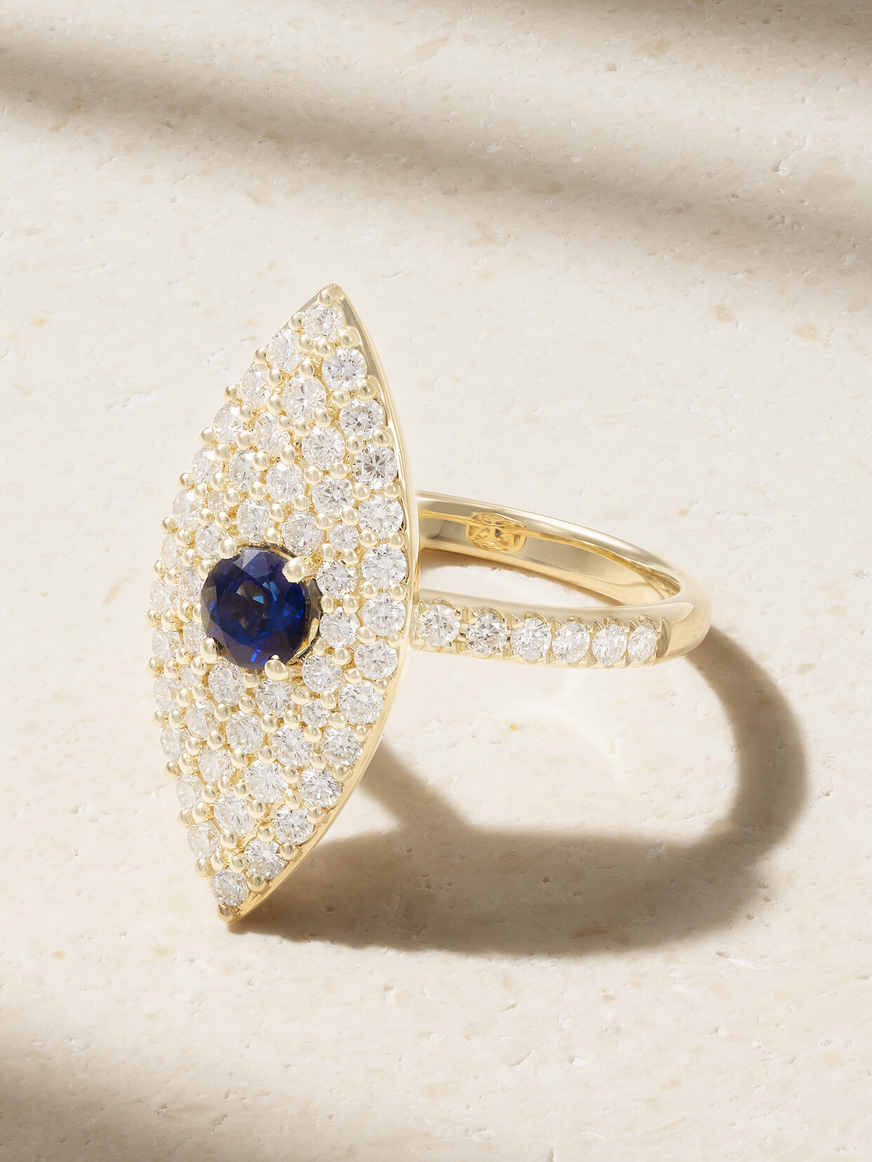 Anita Ko Evil Eye 18-karat Gold, Sapphire And Diamond Ring