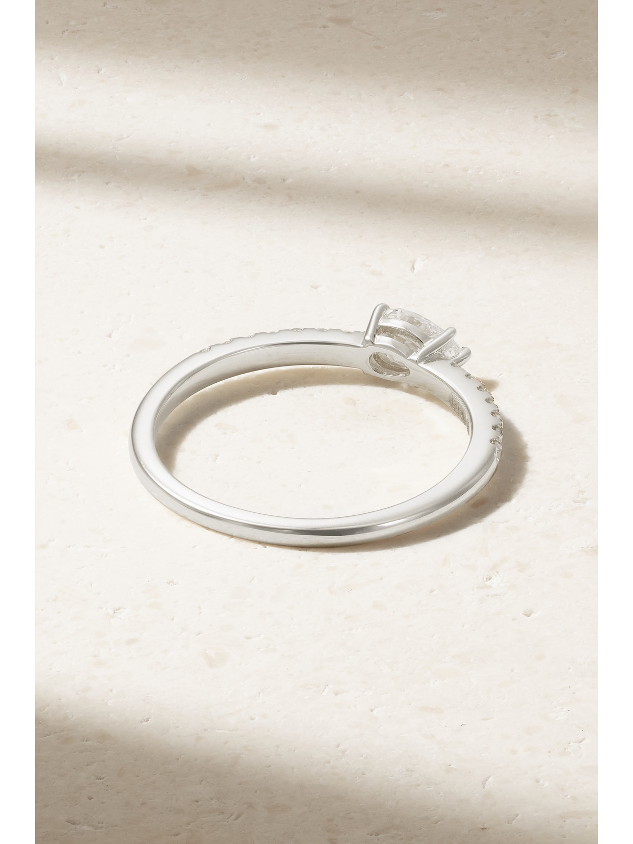 Anita Ko Sideways Pear 18-karat White Gold Diamond Ring In Gold