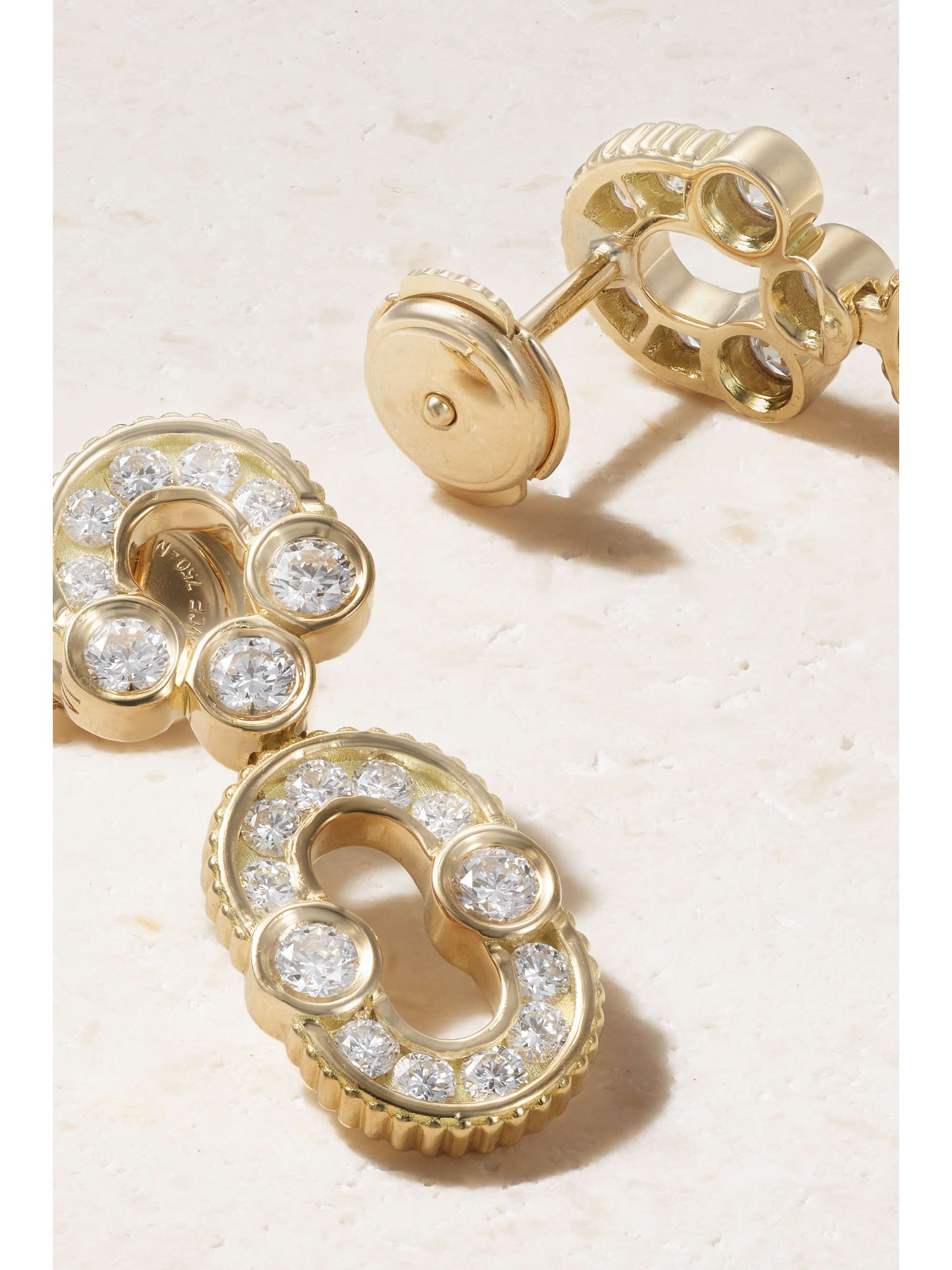 VILTIER + NET SUSTAIN Magnetic Solo 18-karat gold diamond earrings
