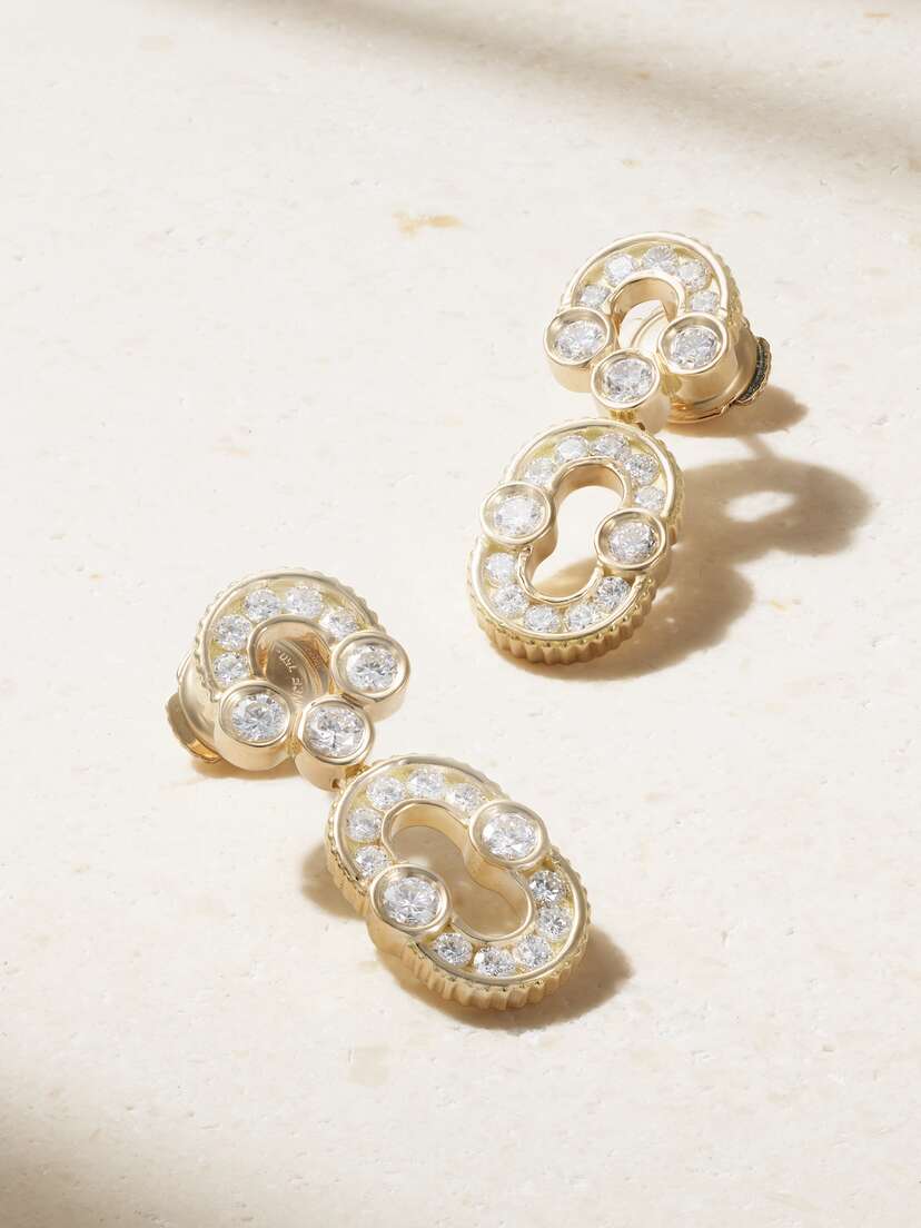 Viltier Magnetic Solo 18-karat Gold Diamond Earrings