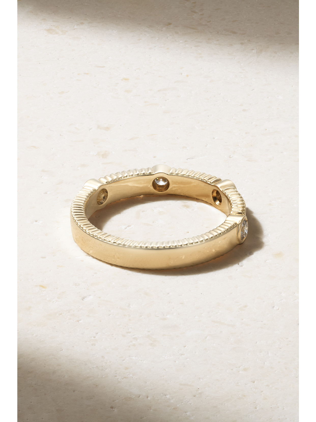 Viltier Rayon 18-karat Gold, Malachite And Diamond Ring In Gold