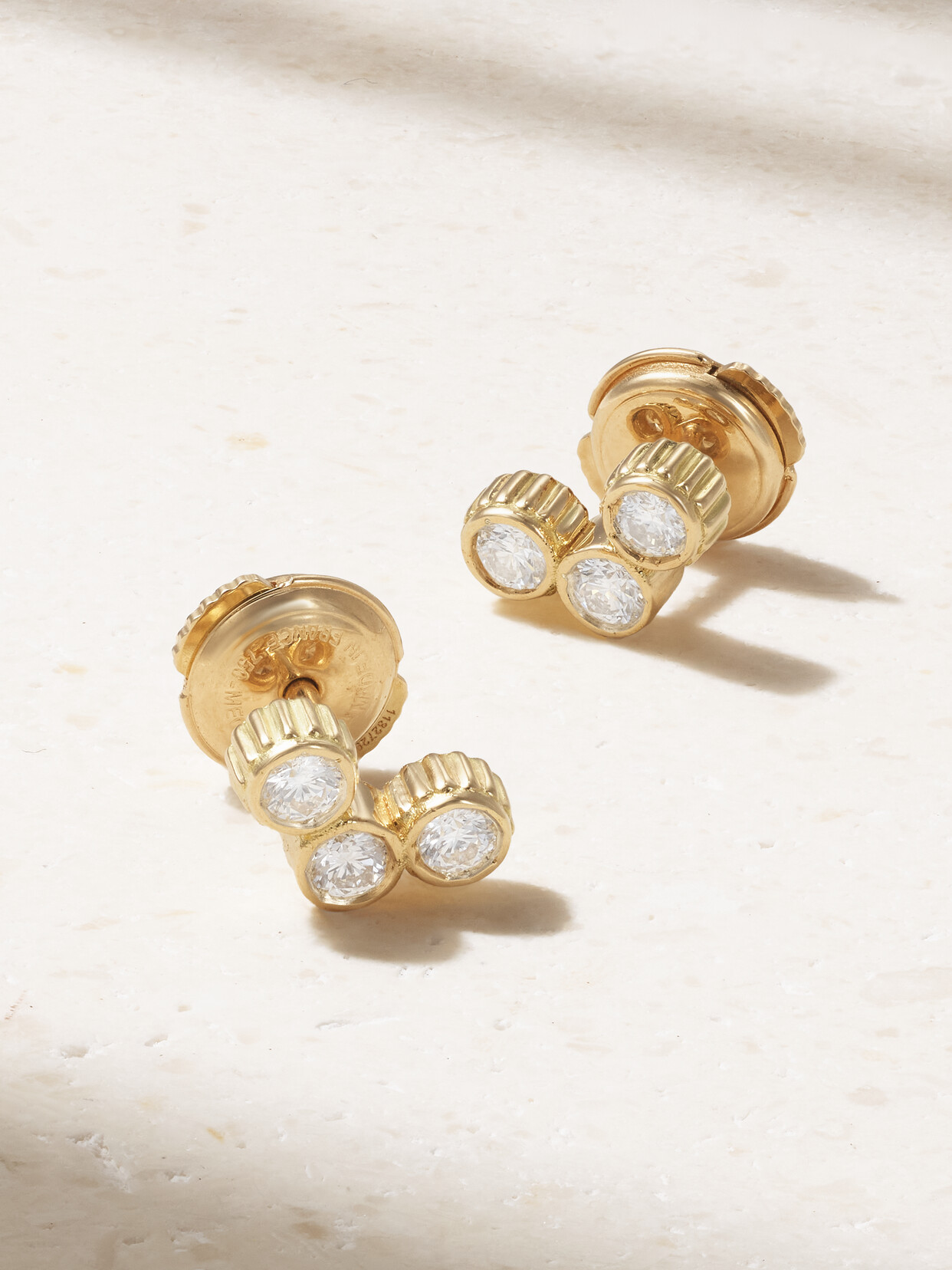 Viltier Bouton Clique 18-karat Gold Diamond Earrings