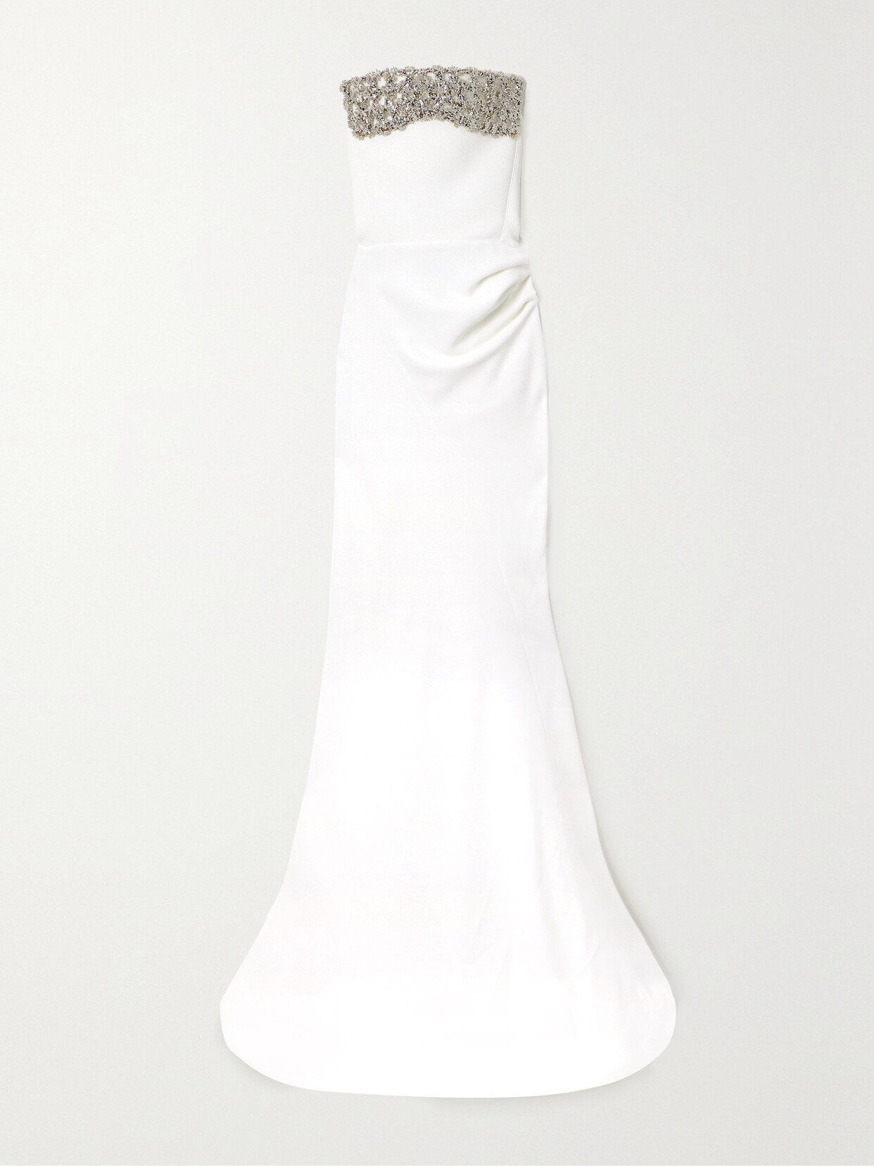 Maticevski - Justice Strapless Embellished Crepe Gown - White