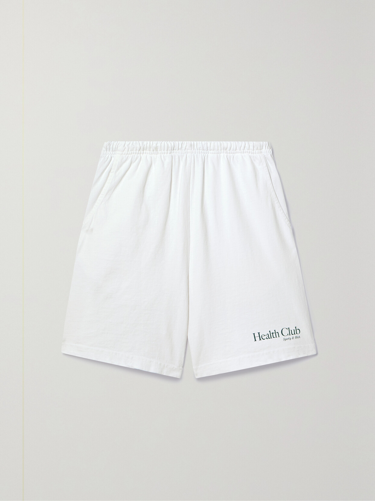 Sporty & Rich Printed Cotton-jersey Shorts