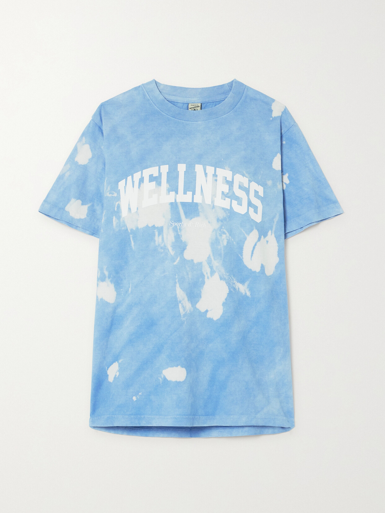 Sporty & Rich - Wellness Ivy Printed Tie-dye Cotton-jersey T-shirt - Blue