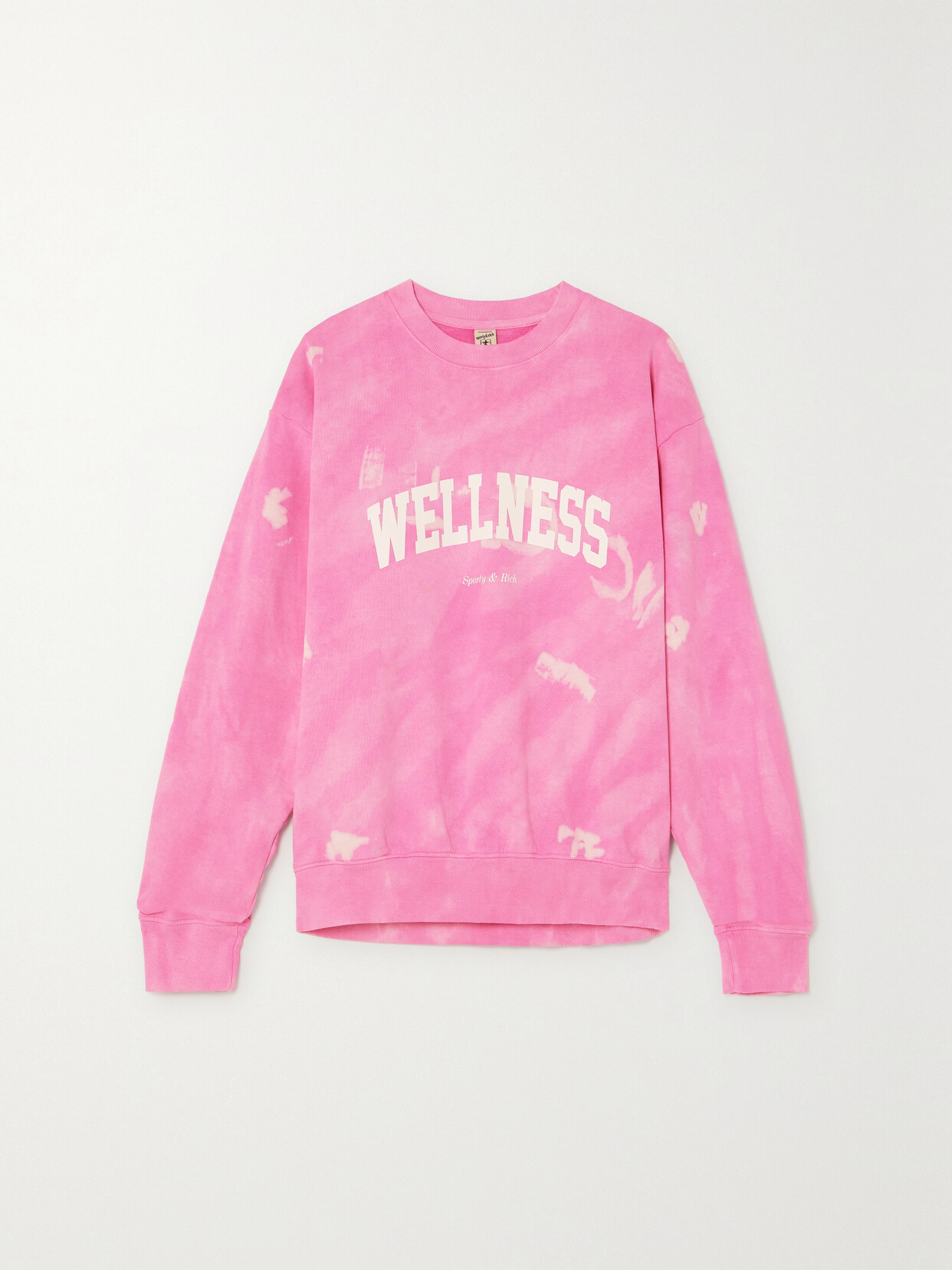 Sporty & Rich - Wellness Ivy Printed Tie-dyed Cotton-jersey Sweatshirt - Pink