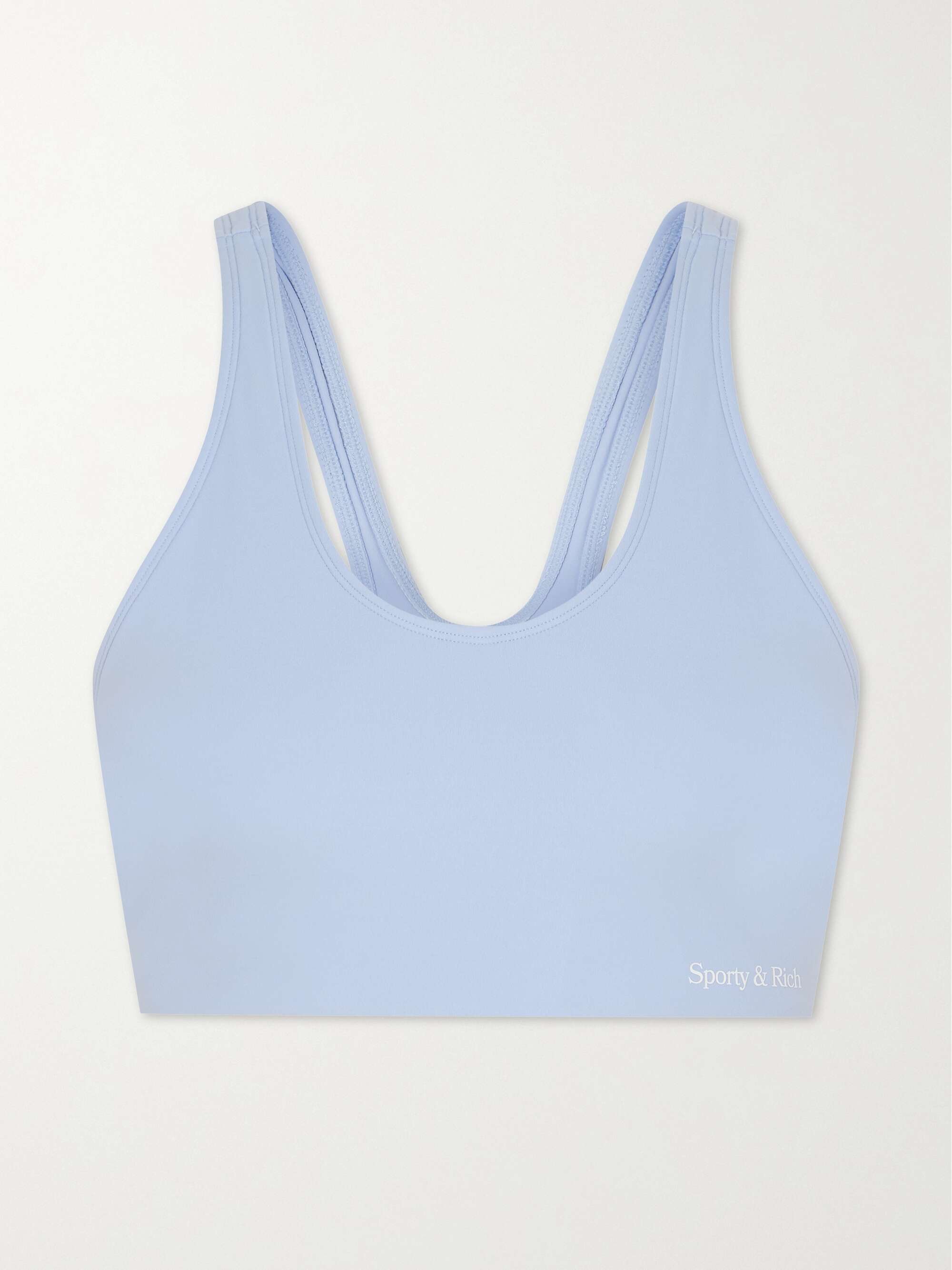 SPORTY & RICH Printed stretch sports bra | NET-A-PORTER