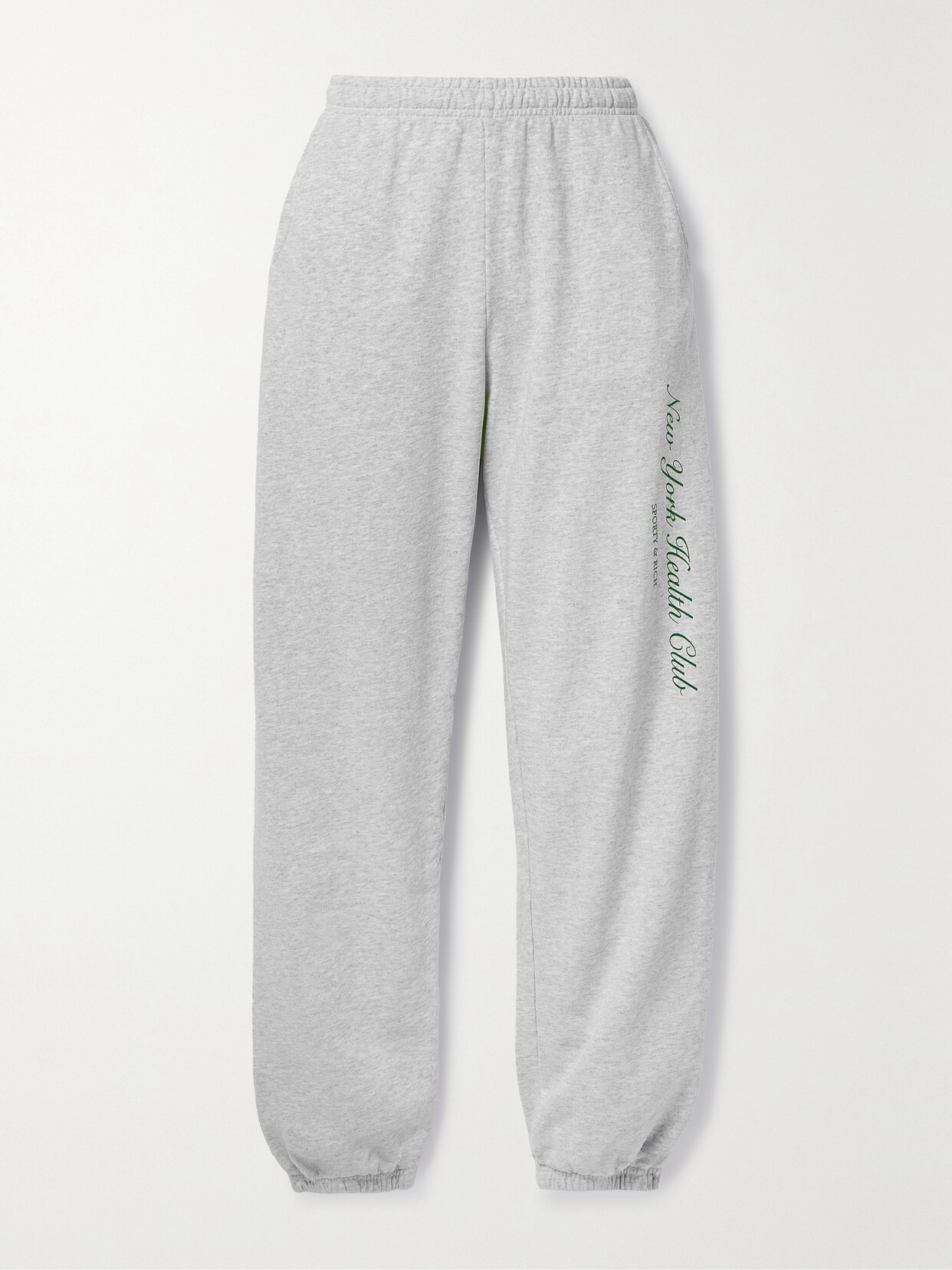 Sporty & Rich - Printed Cotton-blend Jersey Track Pants - Green