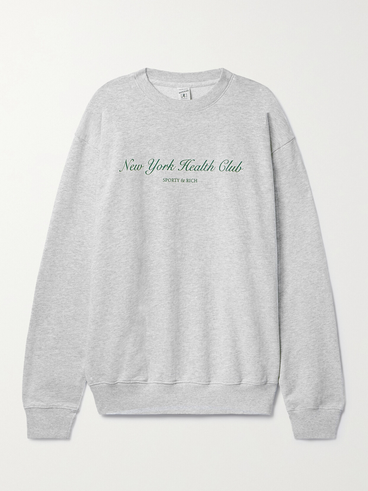 Sporty & Rich - Printed Cotton-blend Jersey Sweatshirt - Green