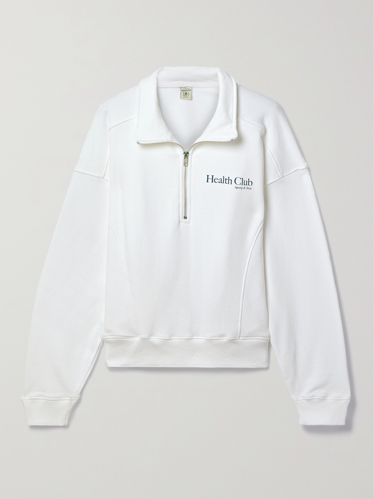トップス SPORTY&RICH SPORTS HALF ZIP SWEAT Sporty And Rich Printed Cotton-jersey Half-zip Sweatshirt In