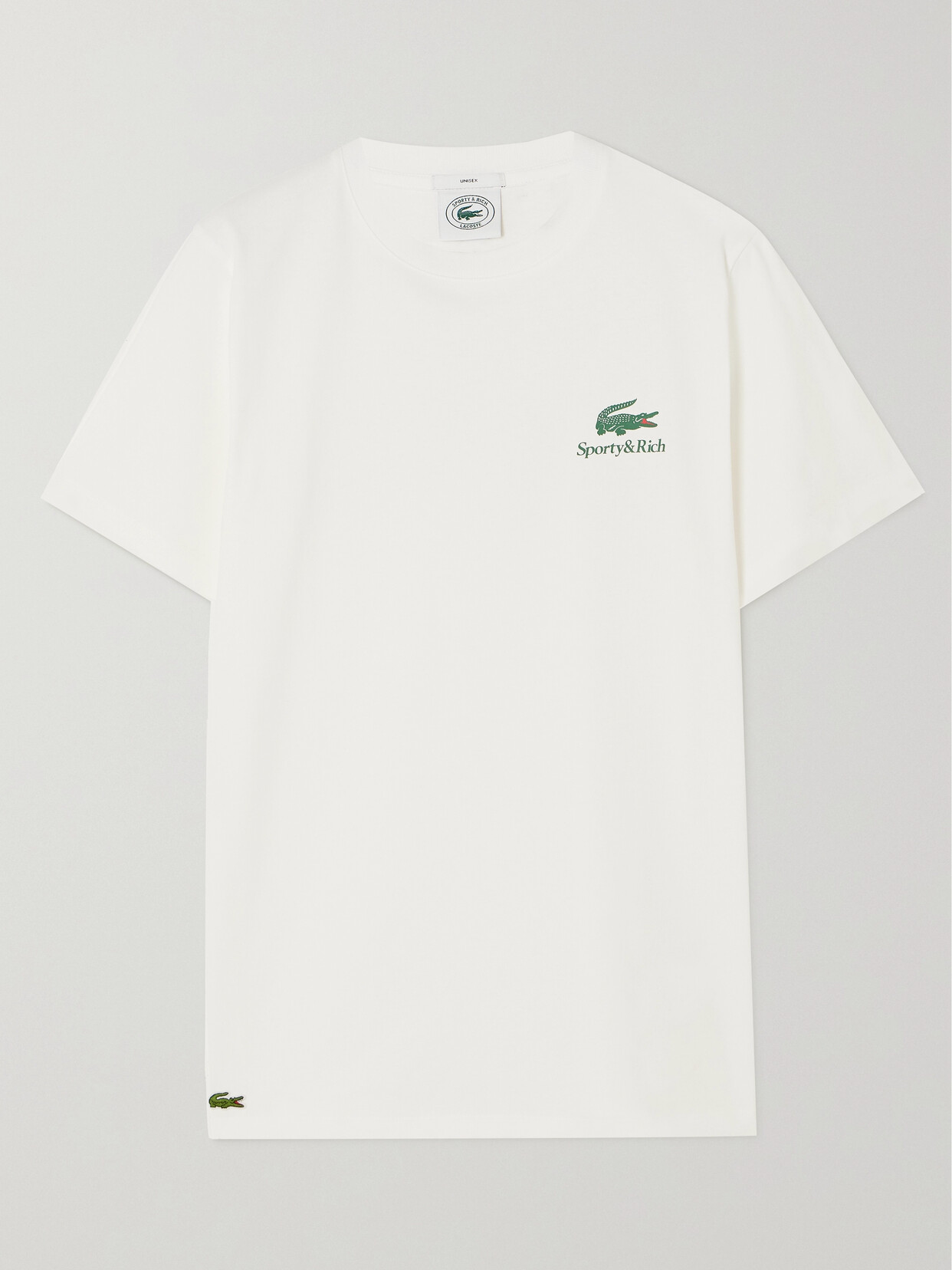 Sporty & Rich - + Lacoste Printed Cotton-jersey T-shirt - White