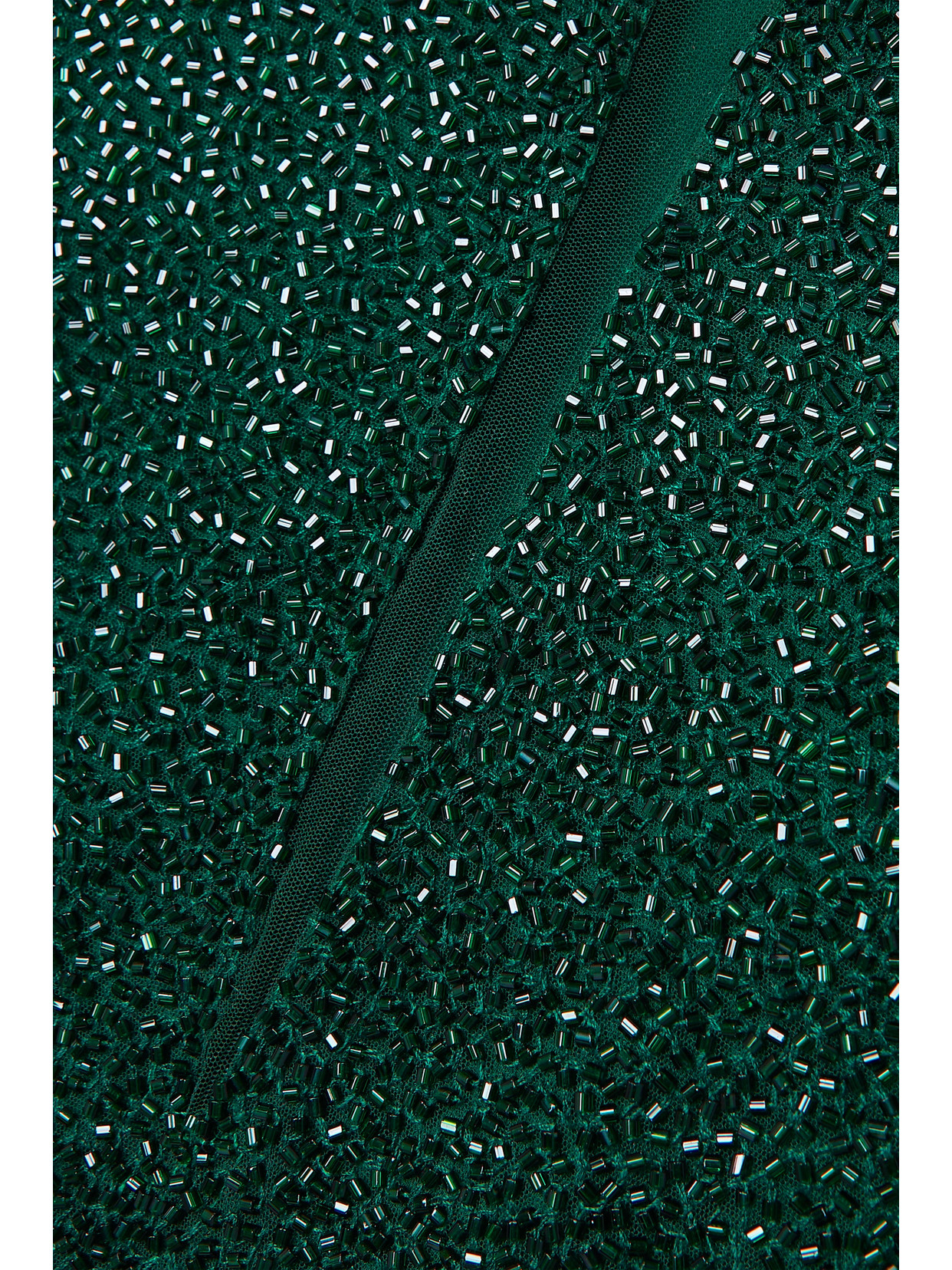 Naeem Khan Women's Beaded Mesh Keyhole Gown In Green