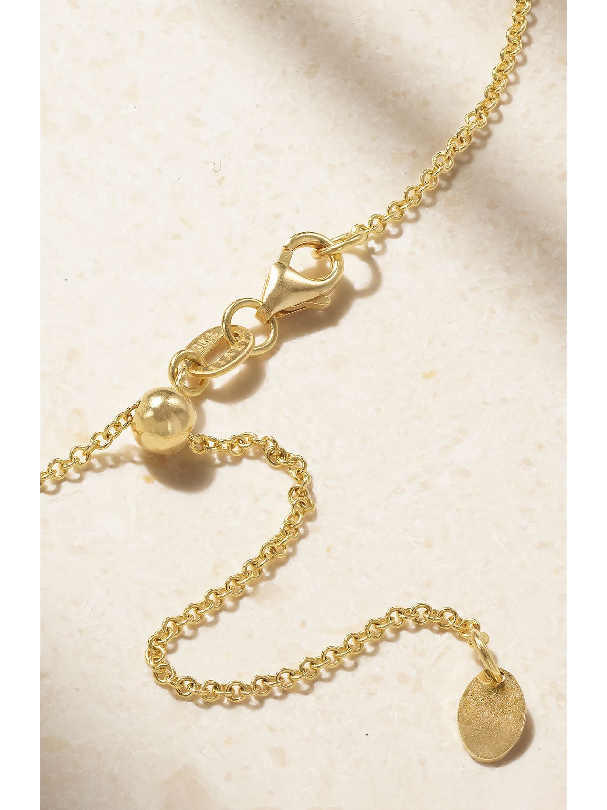 JADE TRAU Posey Bar 18karat gold diamond necklace NETAPORTER