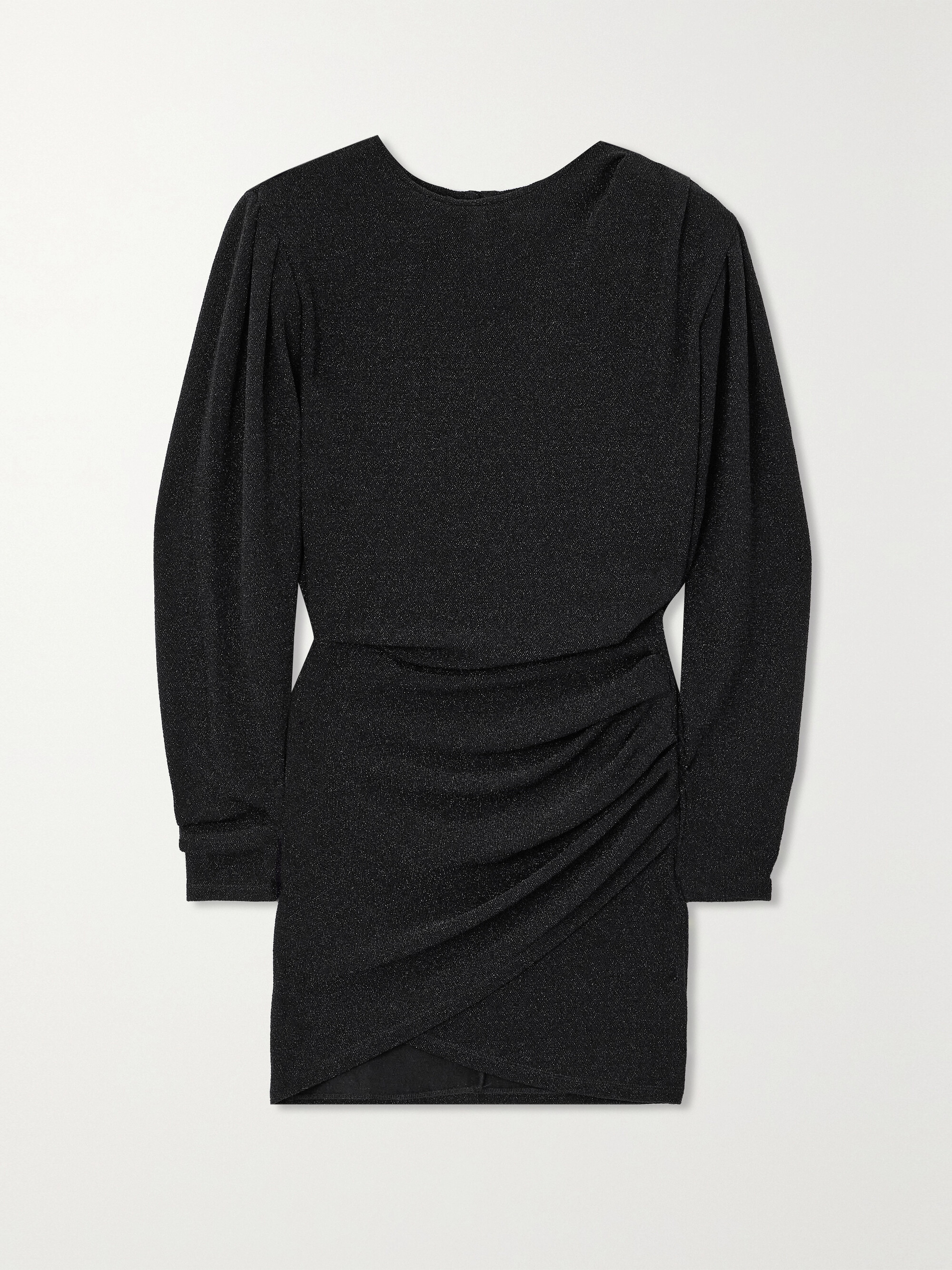 Marant Étoile Benedicte gathered metallic stretch-jersey mini dress