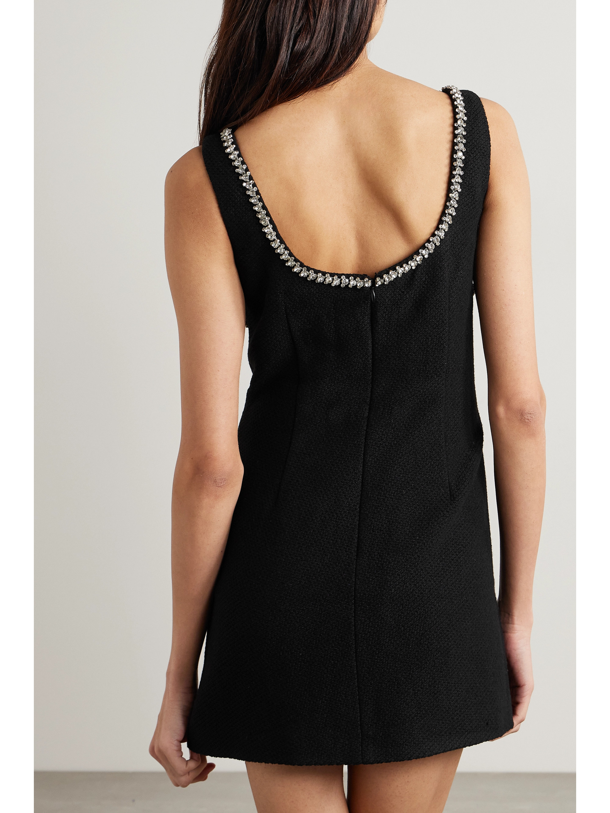 self-portrait Crystal-embellished tweed mini dress