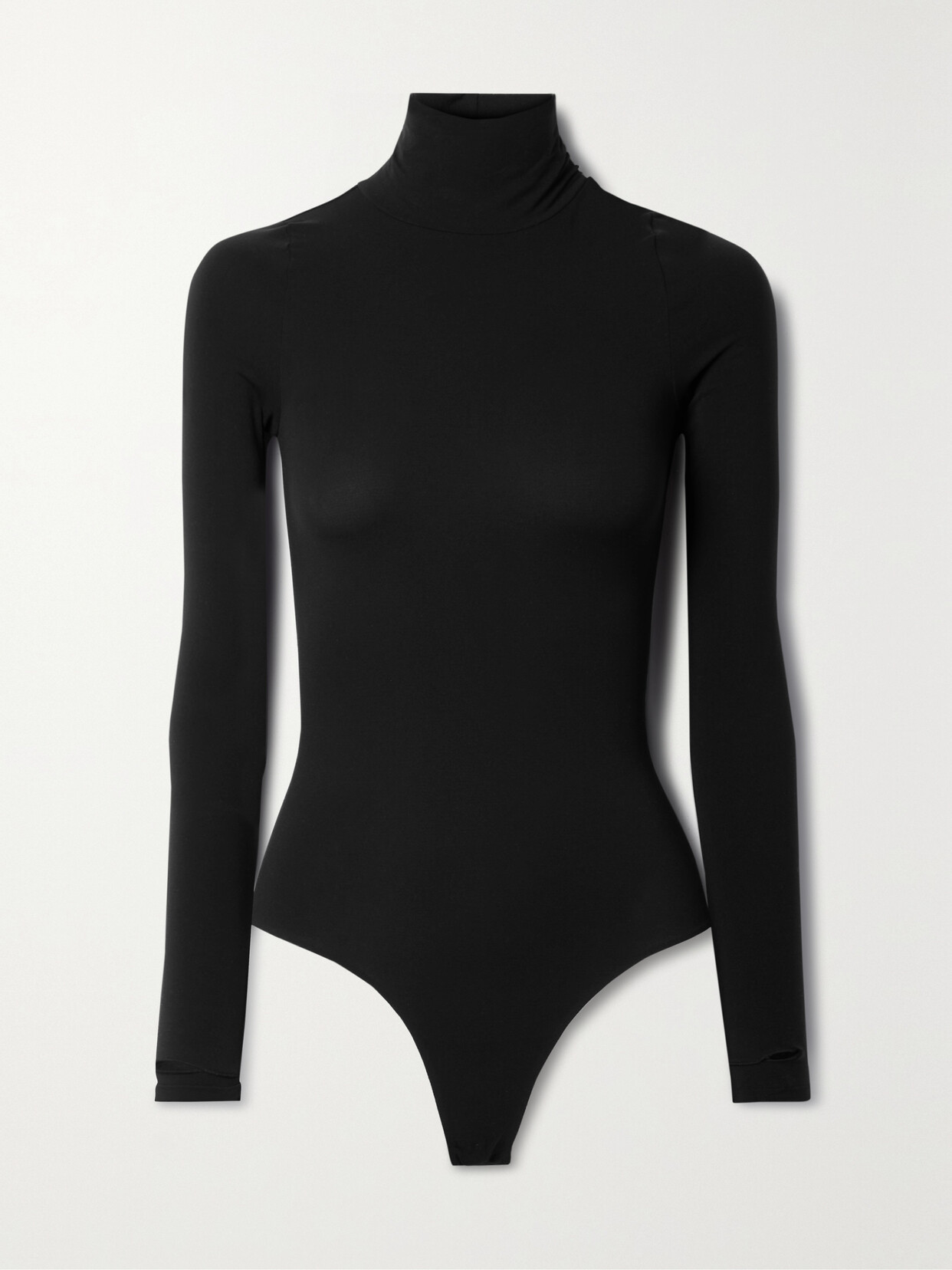 Commando Ballet Stretch-jersey Turtleneck Thong Bodysuit In Black