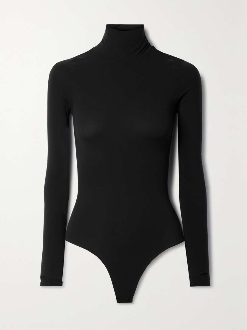 Commando Stretch-jersey Turtleneck Thong Bodysuit