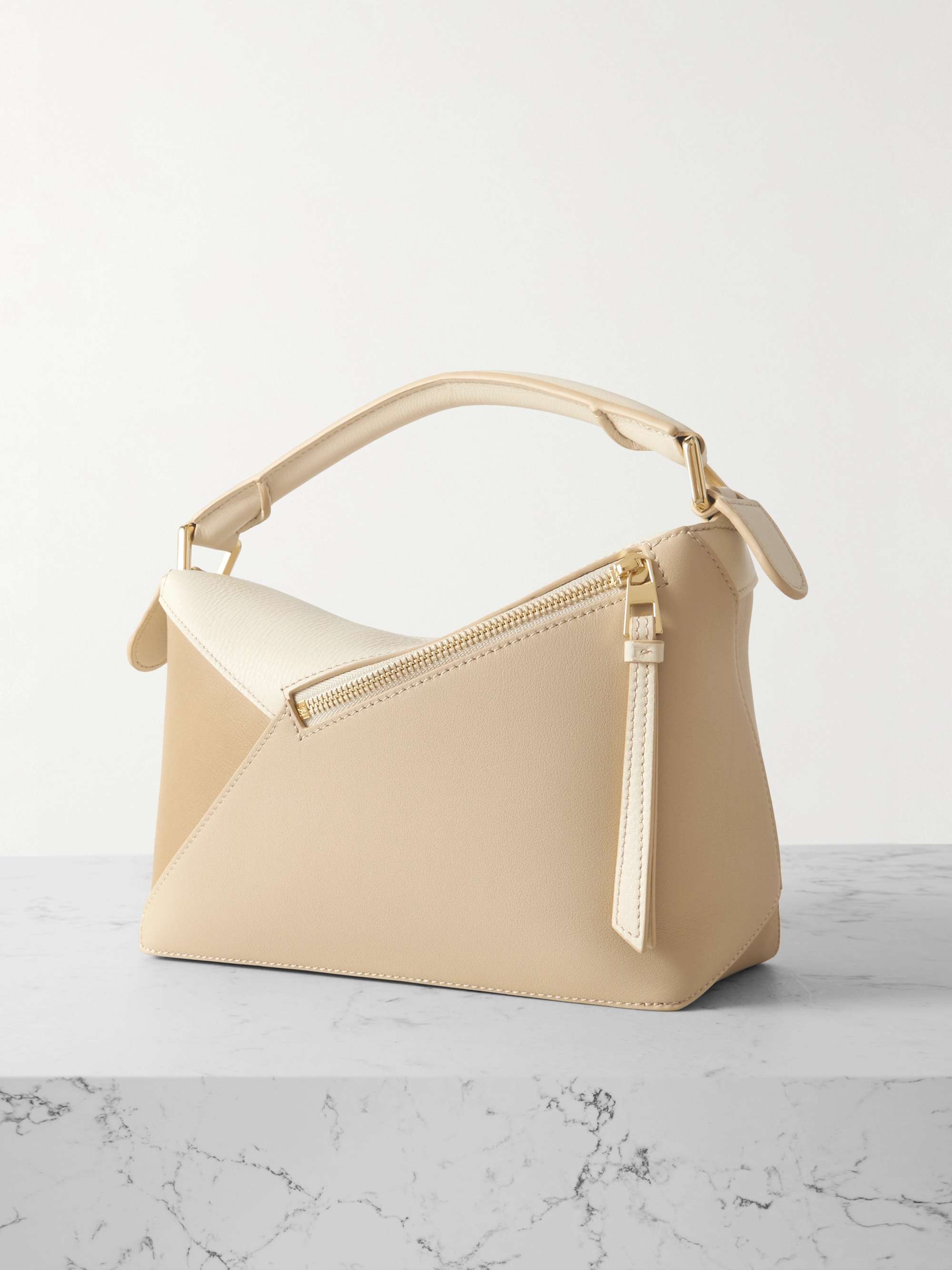 LOEWE Puzzle small color-block leather shoulder bag