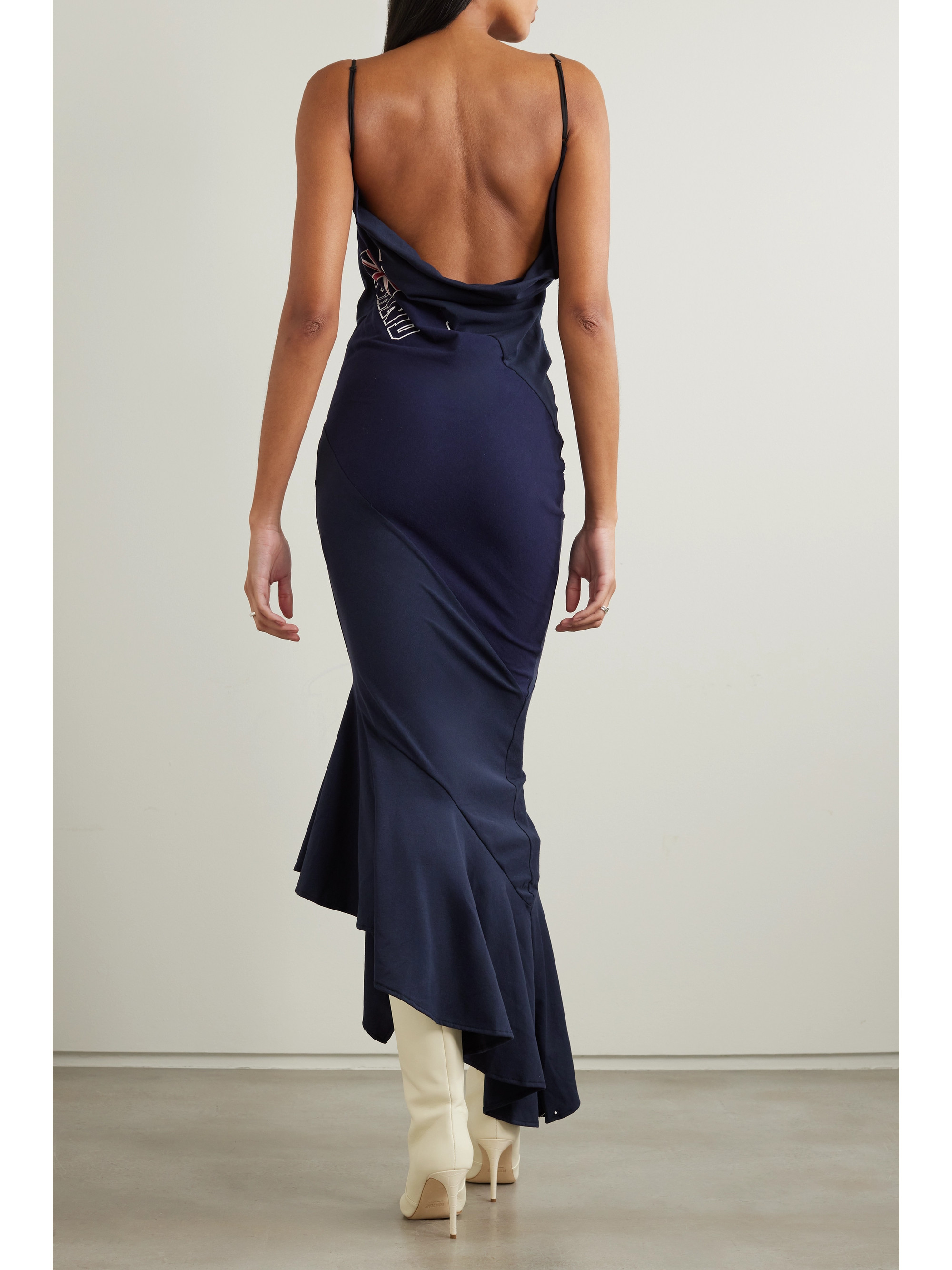 Conner Ives Paneled printed recycled cotton-jersey dress