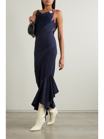 Conner Ives Paneled printed recycled cotton-jersey dress